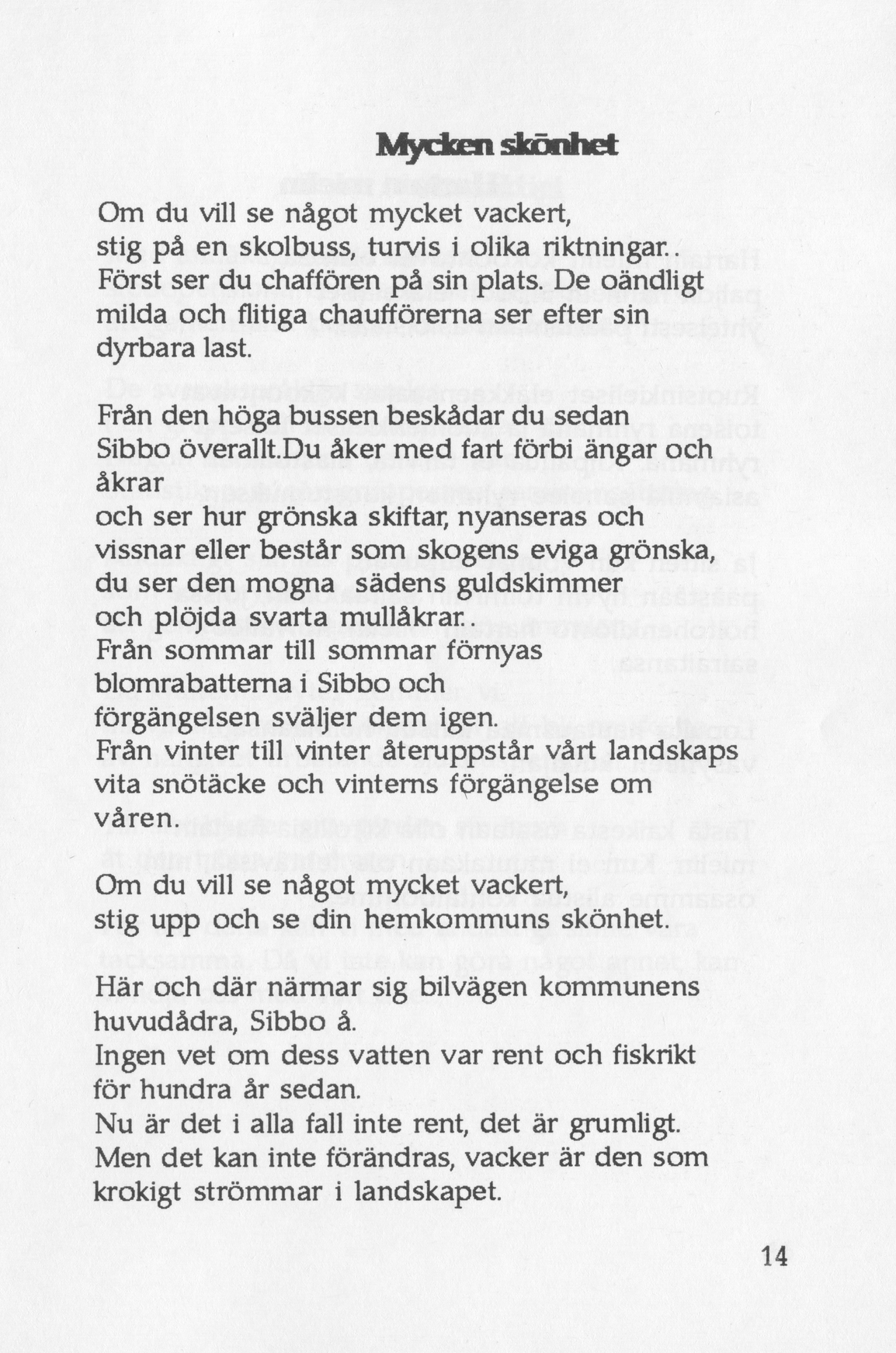 Scanned page 25 of Runoja Sipoosta, osa I / Dikter om Sibbo, del I; complete transcript available below.