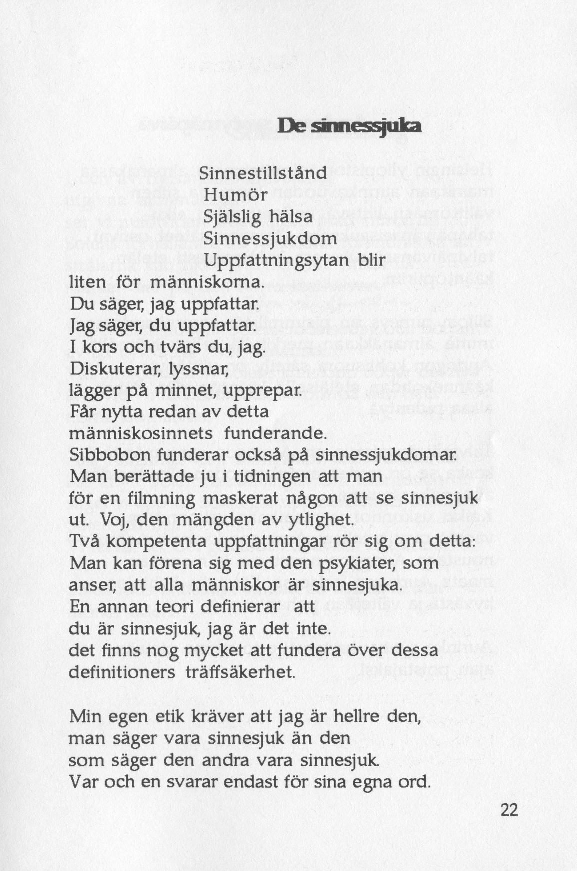 Scanned page 33 of Runoja Sipoosta, osa I / Dikter om Sibbo, del I; complete transcript available below.