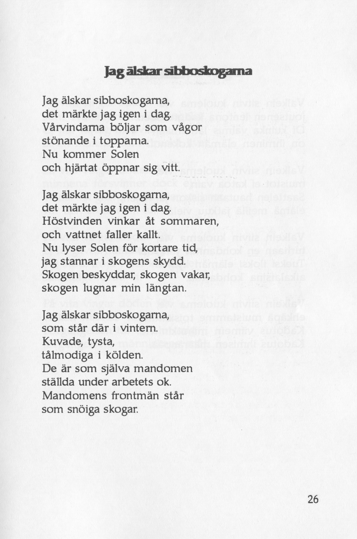 Scanned page 37 of Runoja Sipoosta, osa I / Dikter om Sibbo, del I; complete transcript available below.
