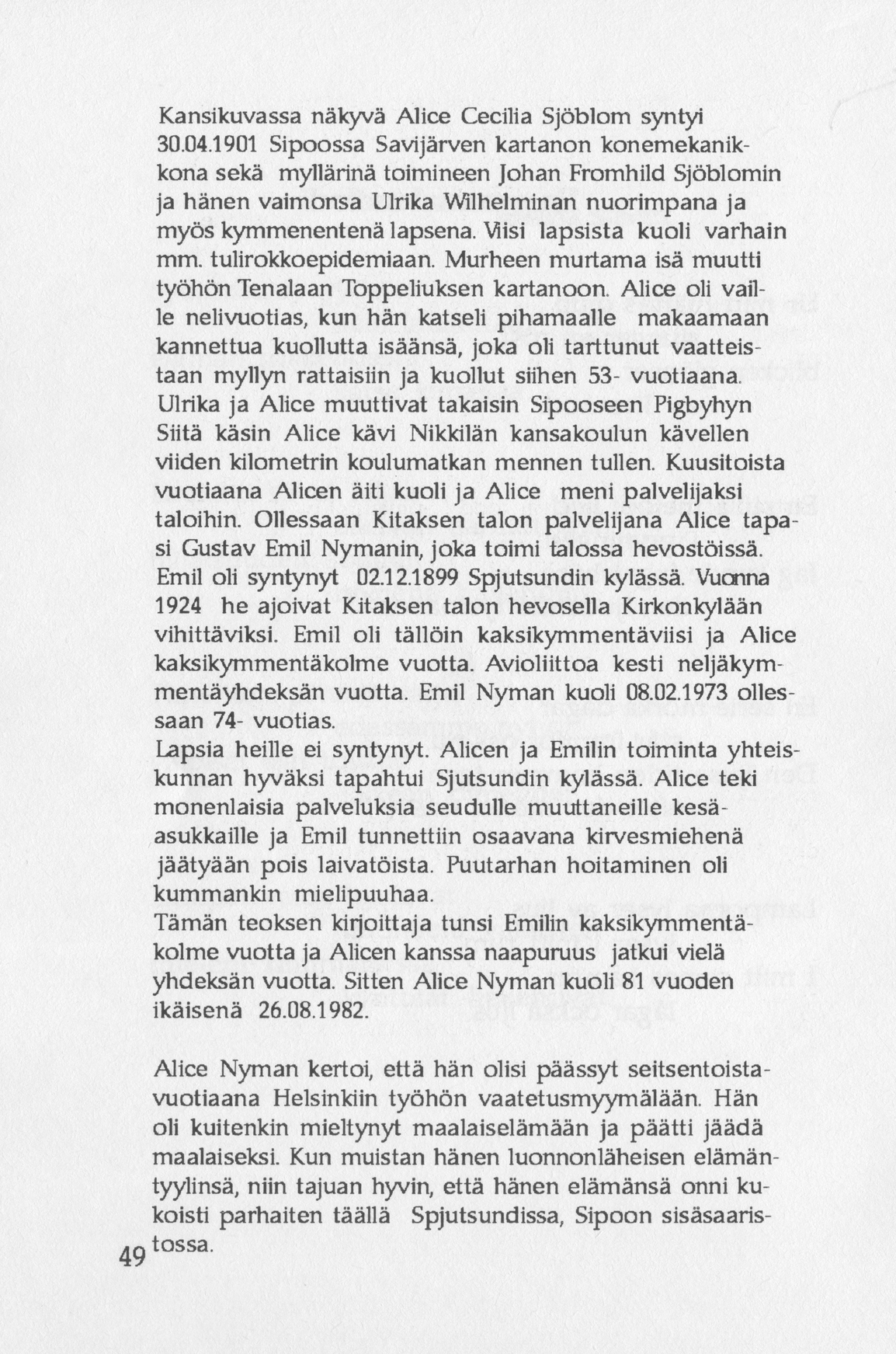 Scanned page 60 of Runoja Sipoosta, osa I / Dikter om Sibbo, del I; complete transcript available below.