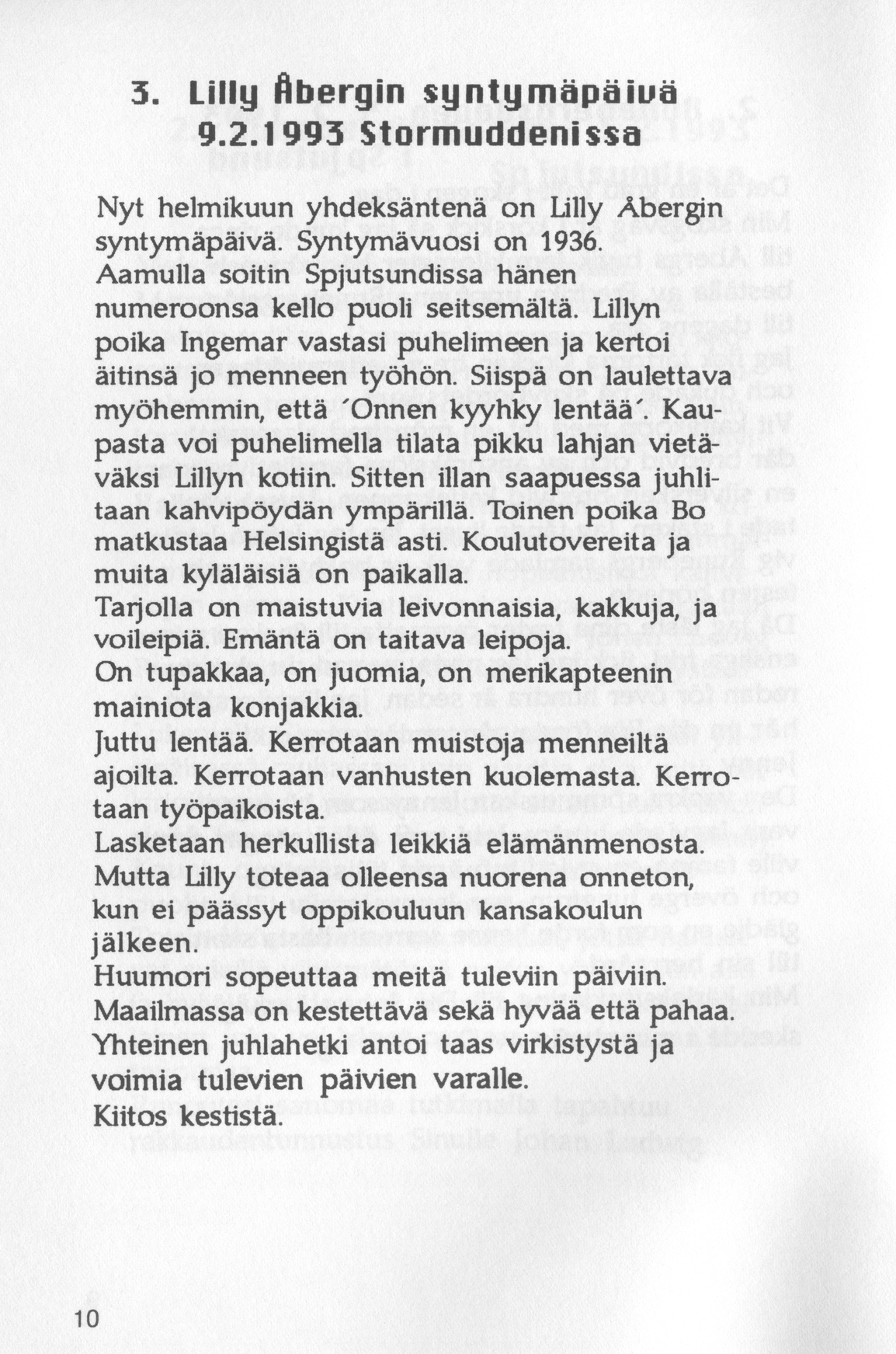 Scanned page 12 of Runoja Sipoosta, osa II / Dikter om Sibbo, del II; complete transcript available below.