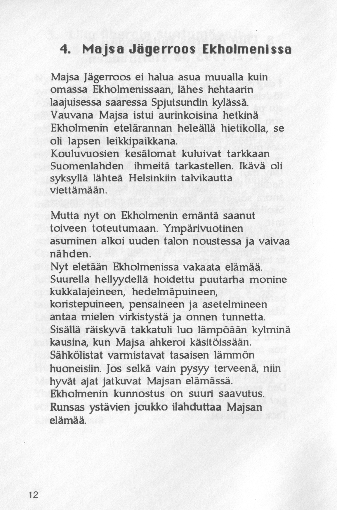 Scanned page 14 of Runoja Sipoosta, osa II / Dikter om Sibbo, del II; complete transcript available below.