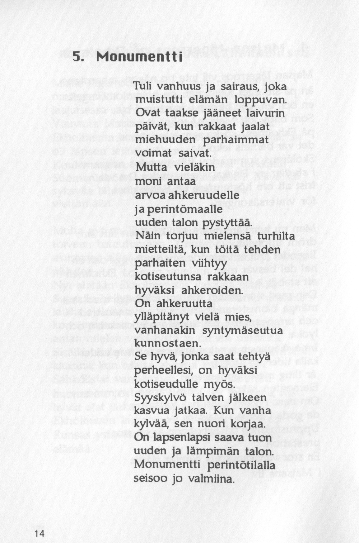 Scanned page 16 of Runoja Sipoosta, osa II / Dikter om Sibbo, del II; complete transcript available below.