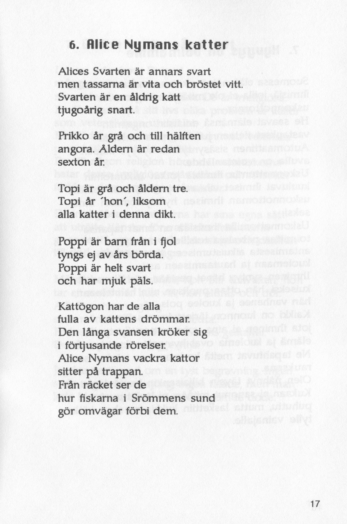 Scanned page 19 of Runoja Sipoosta, osa II / Dikter om Sibbo, del II; complete transcript available below.