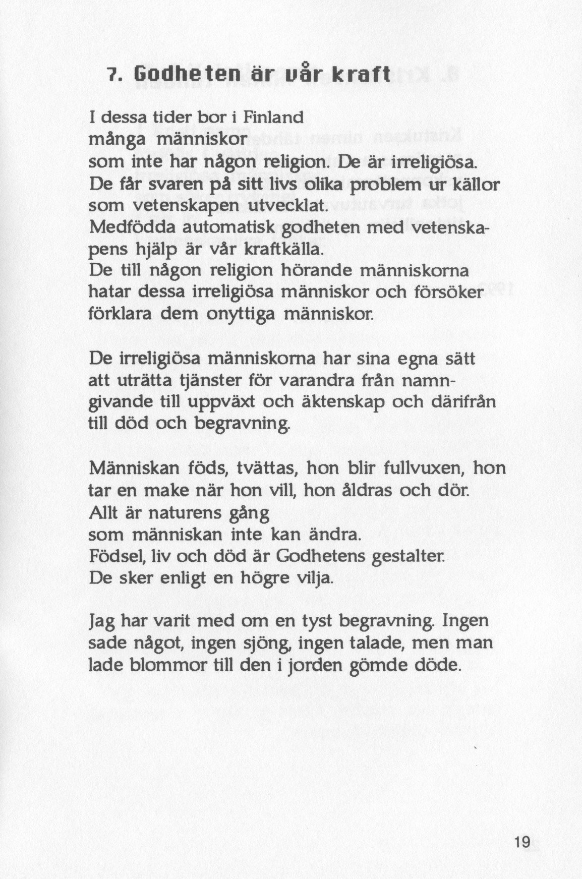 Scanned page 21 of Runoja Sipoosta, osa II / Dikter om Sibbo, del II; complete transcript available below.
