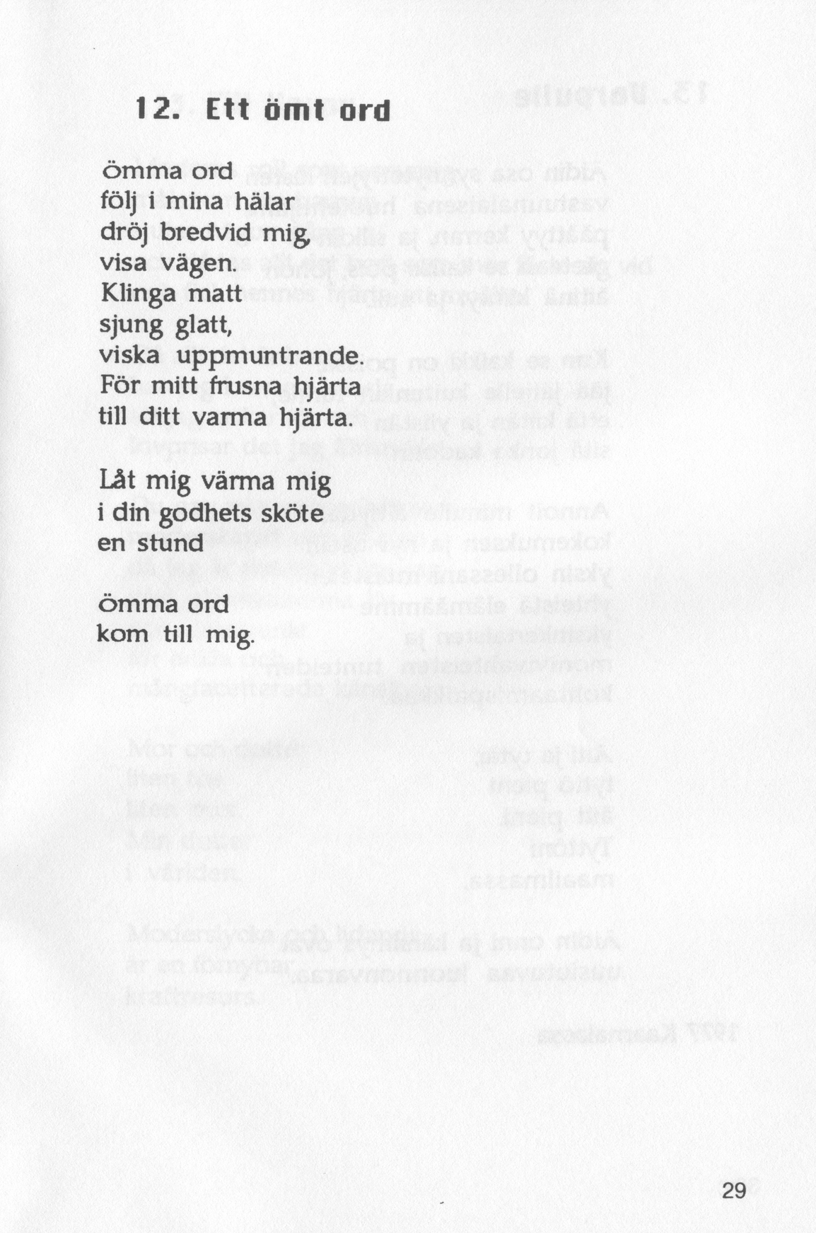 Scanned page 31 of Runoja Sipoosta, osa II / Dikter om Sibbo, del II; complete transcript available below.