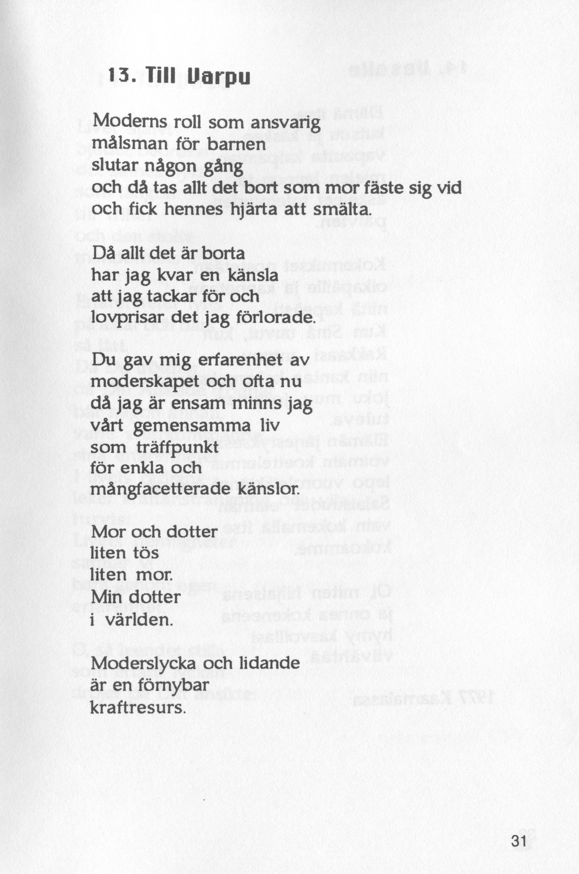 Scanned page 33 of Runoja Sipoosta, osa II / Dikter om Sibbo, del II; complete transcript available below.