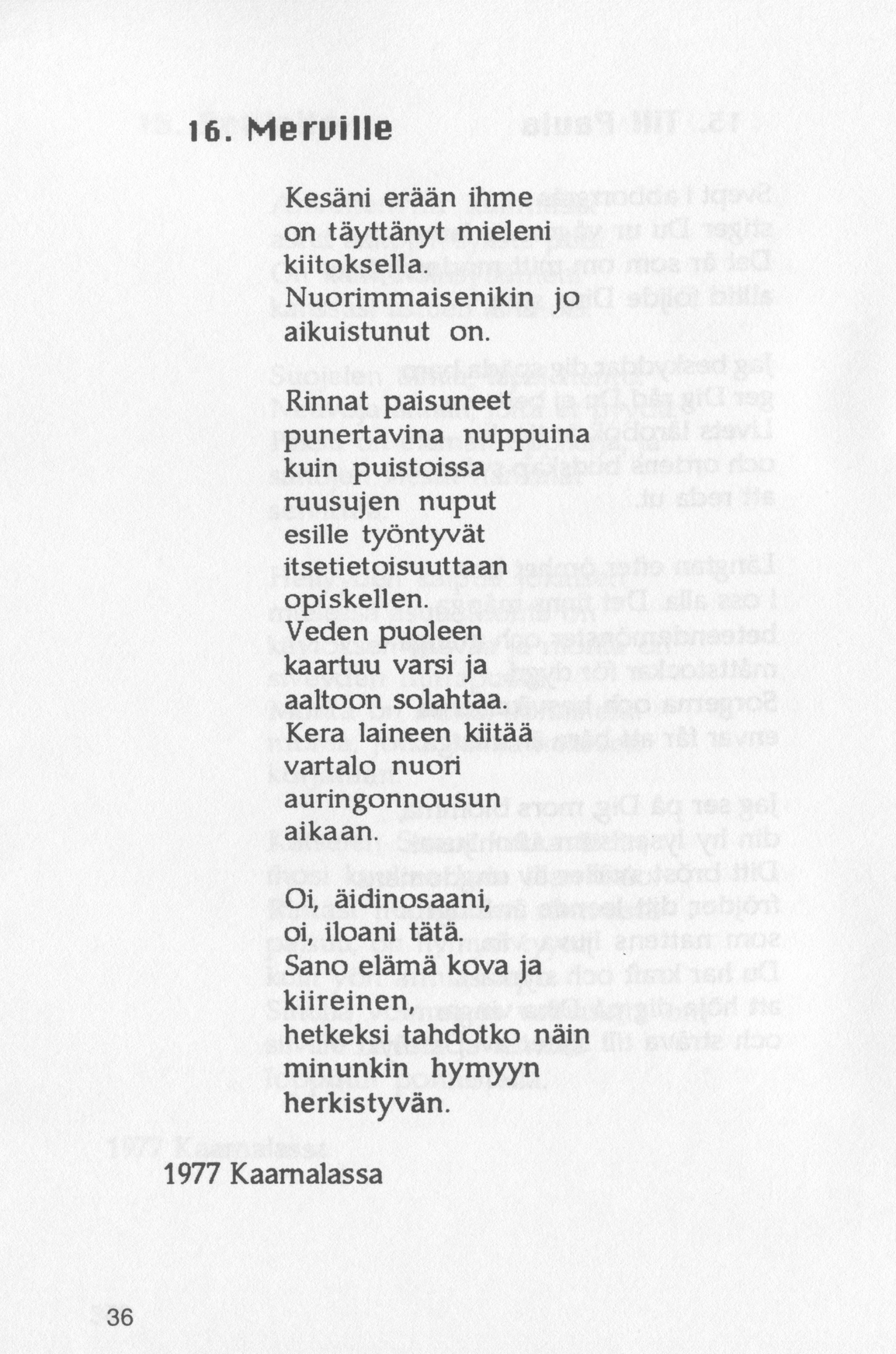 Scanned page 38 of Runoja Sipoosta, osa II / Dikter om Sibbo, del II; complete transcript available below.