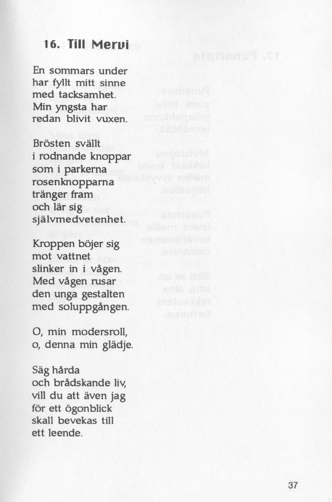 Scanned page 39 of Runoja Sipoosta, osa II / Dikter om Sibbo, del II; complete transcript available below.