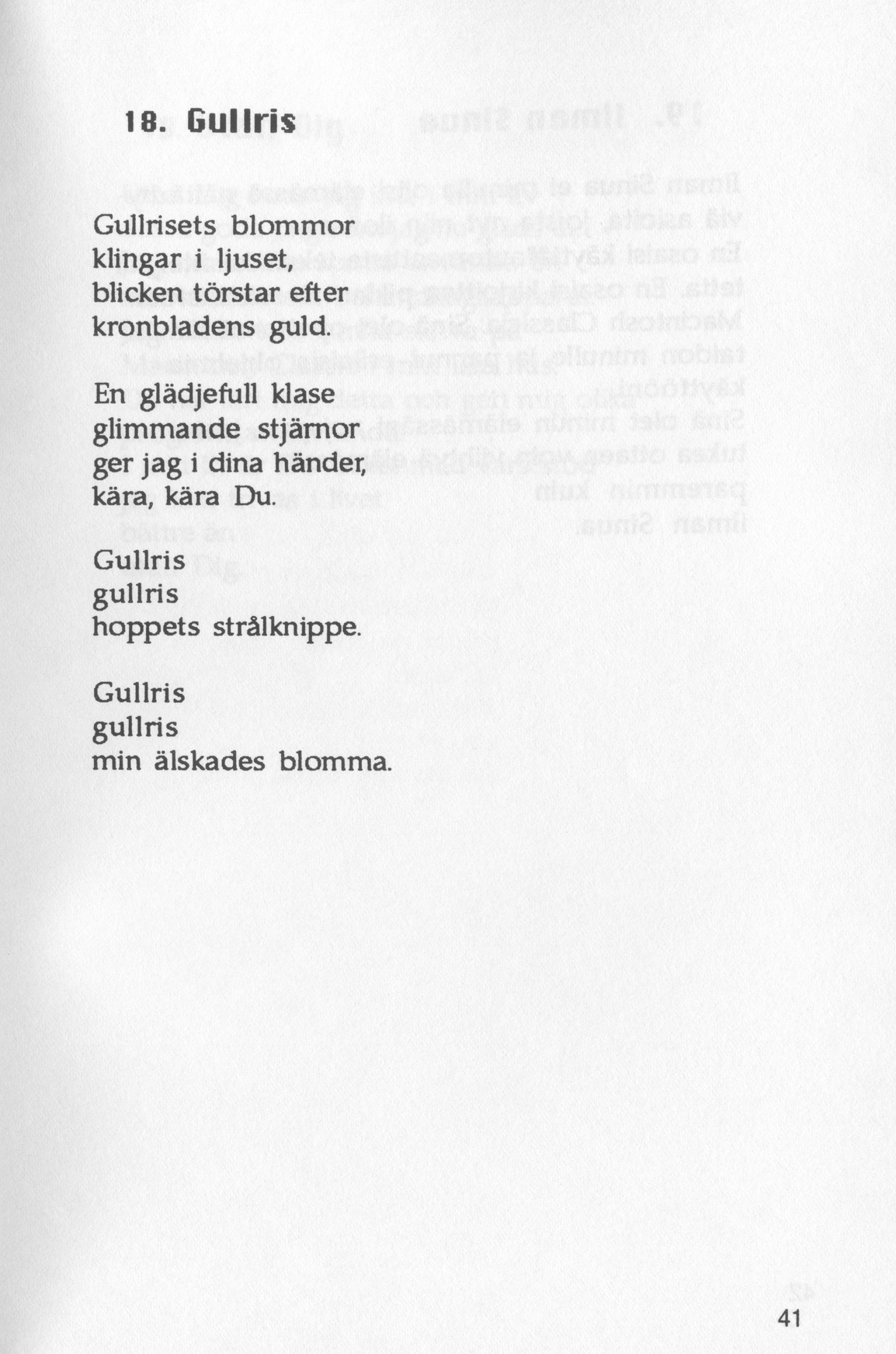 Scanned page 43 of Runoja Sipoosta, osa II / Dikter om Sibbo, del II; complete transcript available below.