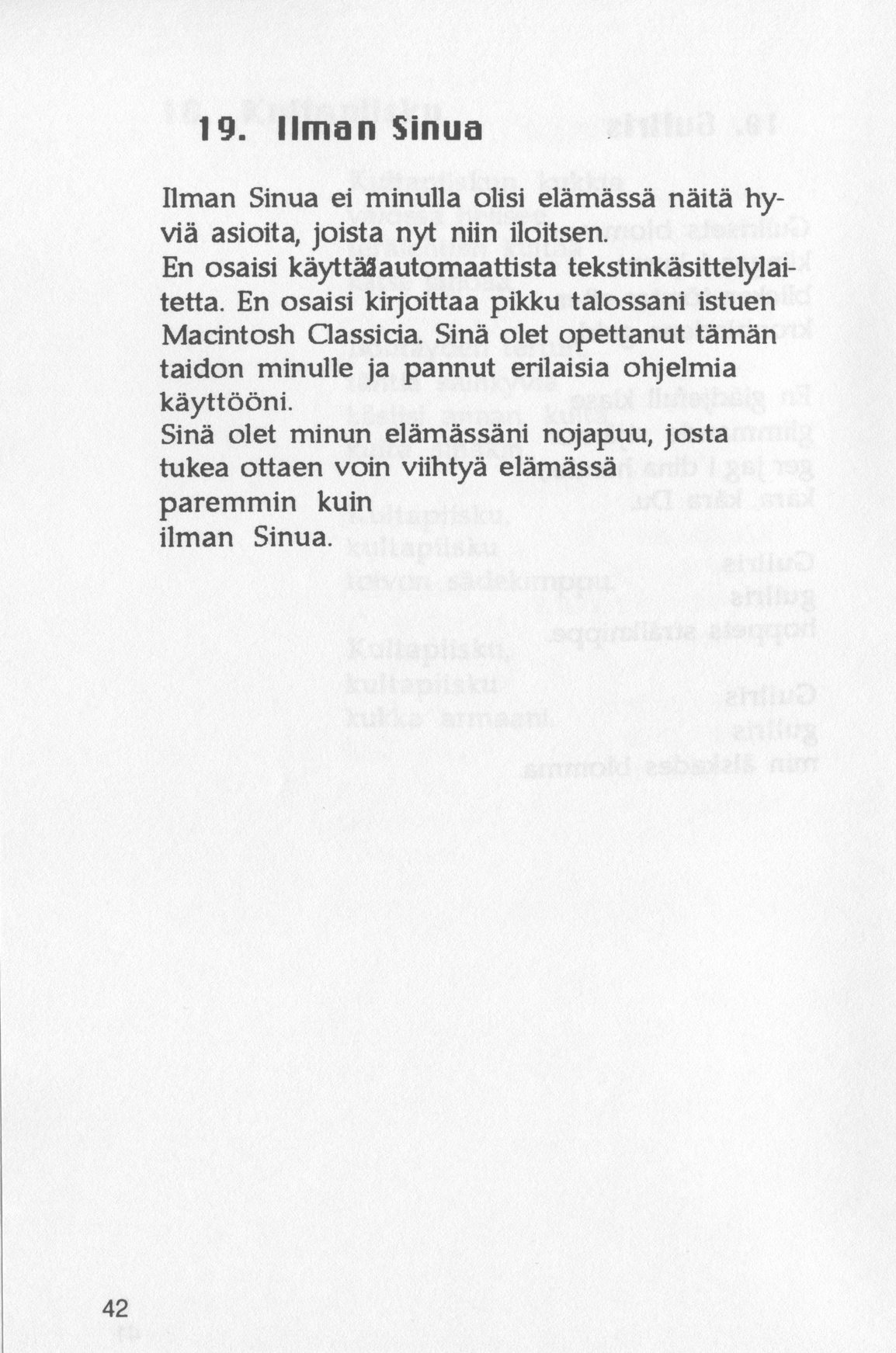 Scanned page 44 of Runoja Sipoosta, osa II / Dikter om Sibbo, del II; complete transcript available below.