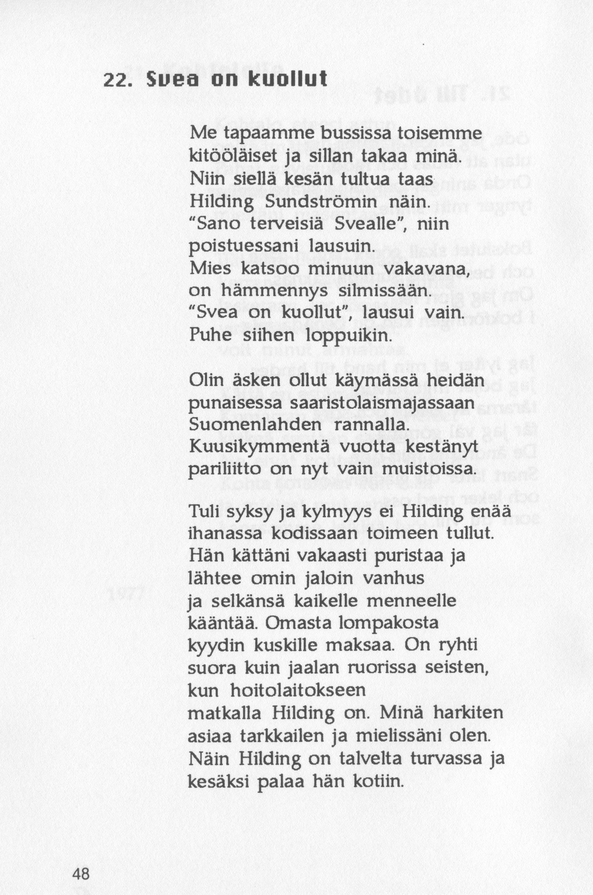 Scanned page 50 of Runoja Sipoosta, osa II / Dikter om Sibbo, del II; complete transcript available below.