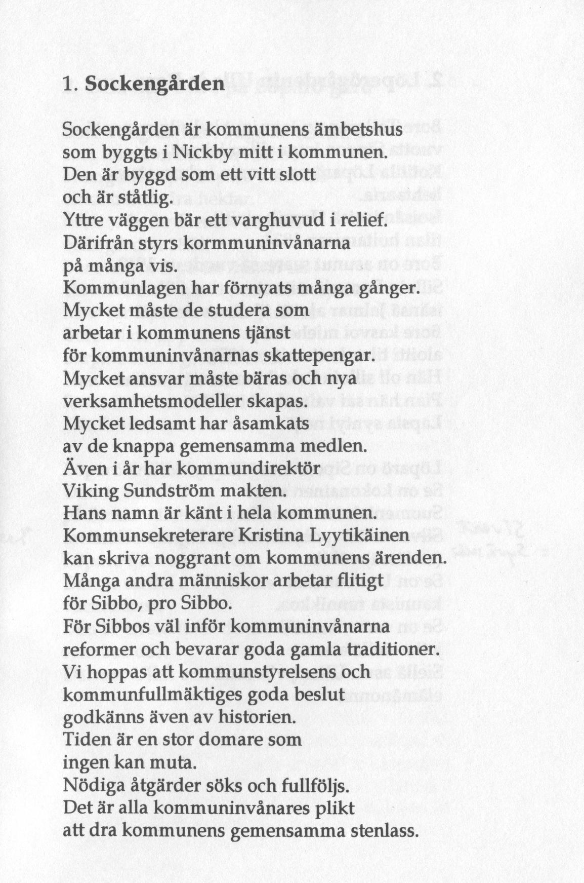 Scanned page 5 of Runoja Sipoosta, osa III / Dikter om Sibbo, del III; complete transcript available below.