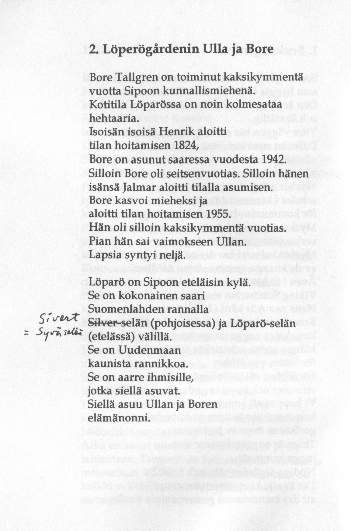 Scanned page 6 of Runoja Sipoosta, osa III / Dikter om Sibbo, del III; complete transcript available below.
