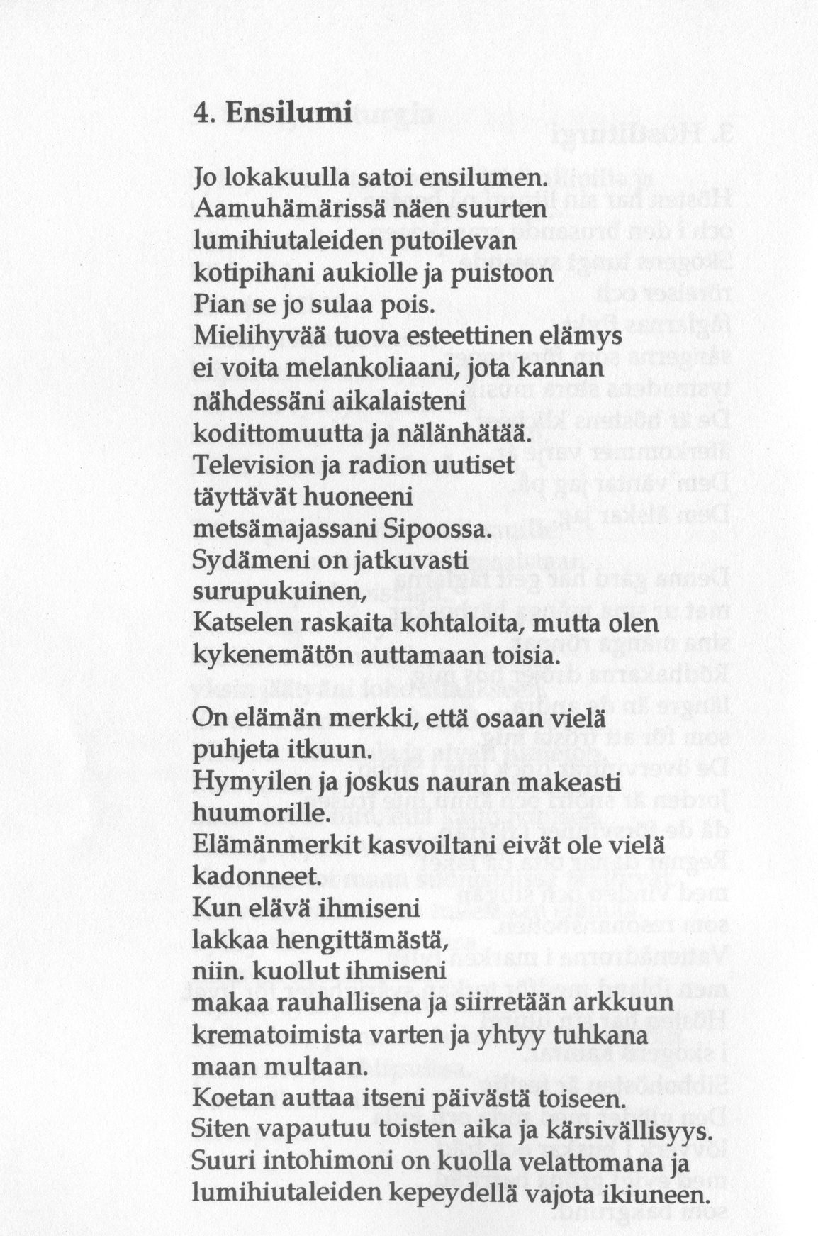 Scanned page 10 of Runoja Sipoosta, osa III / Dikter om Sibbo, del III; complete transcript available below.