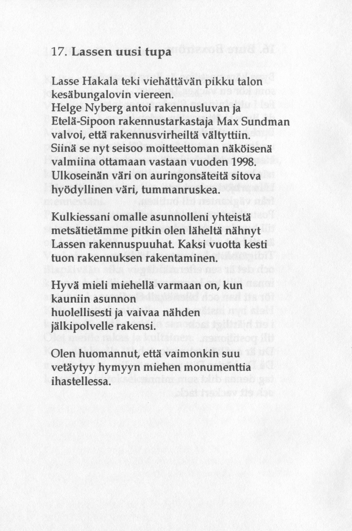 Scanned page 38 of Runoja Sipoosta, osa III / Dikter om Sibbo, del III; complete transcript available below.