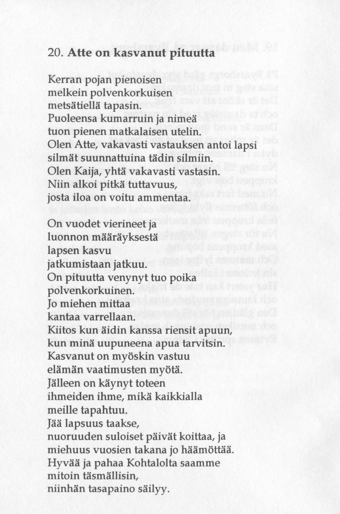 Scanned page 44 of Runoja Sipoosta, osa III / Dikter om Sibbo, del III; complete transcript available below.