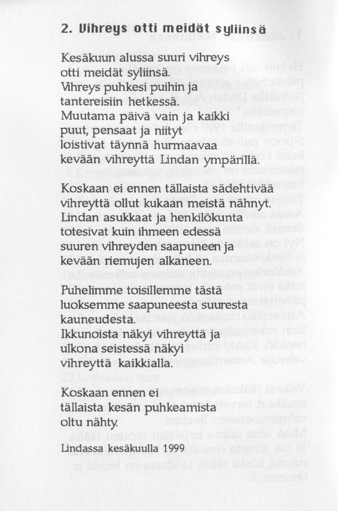 Scanned page 6 of Runoja Sipoosta, IV osa; complete transcript available below.