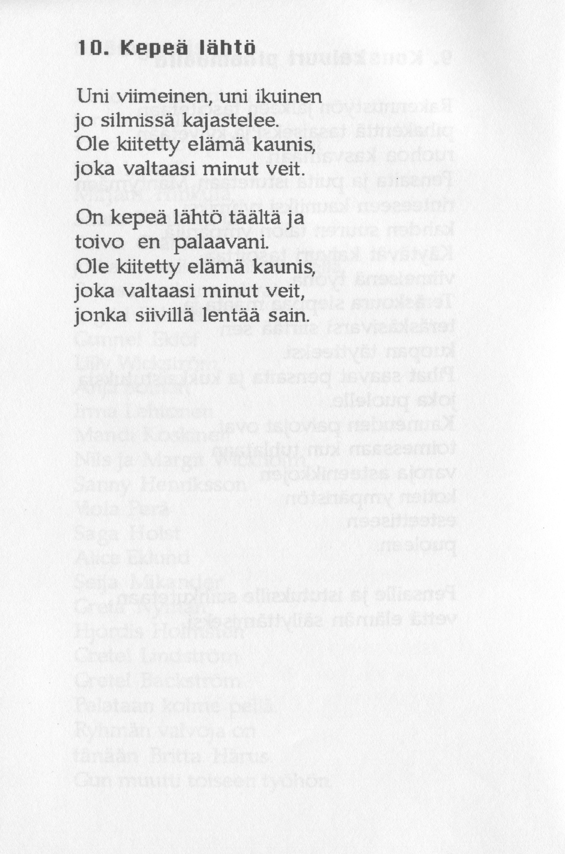 Scanned page 14 of Runoja Sipoosta, IV osa; complete transcript available below.