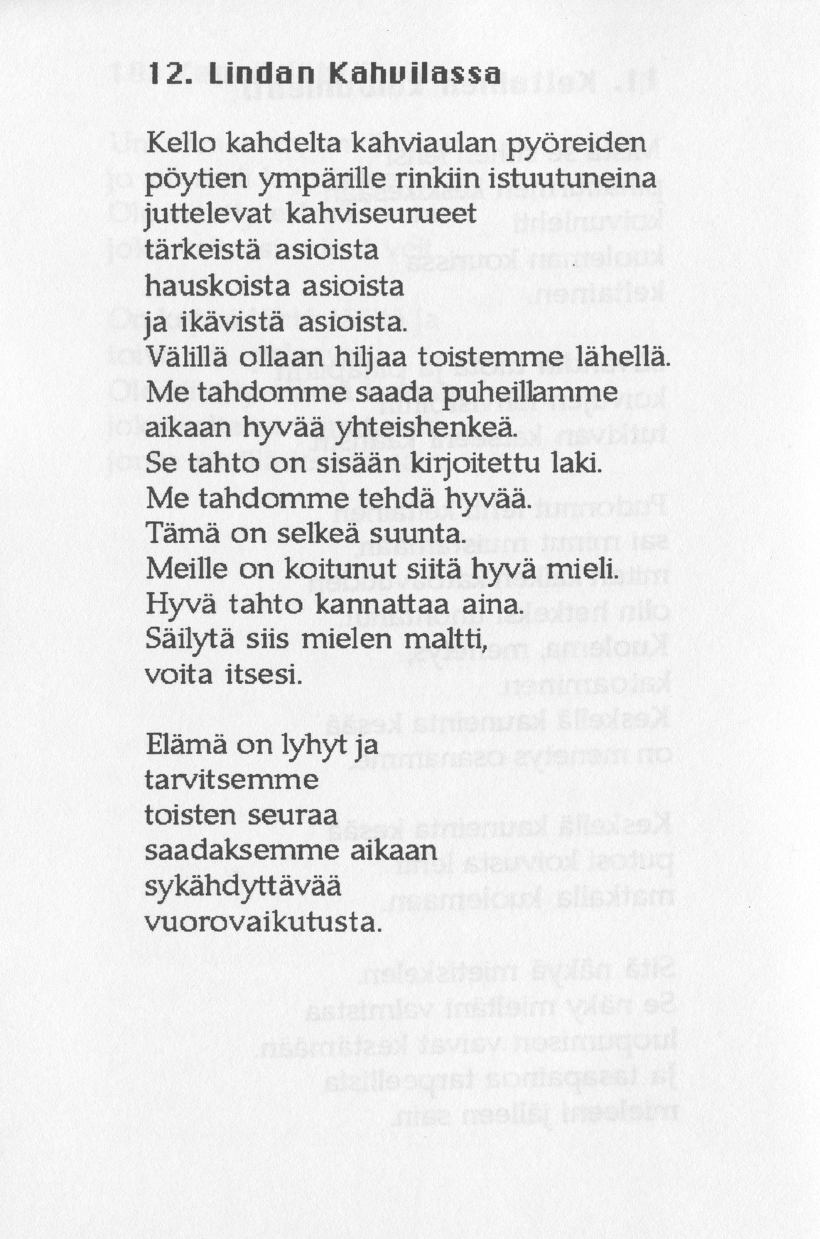 Scanned page 16 of Runoja Sipoosta, IV osa; complete transcript available below.