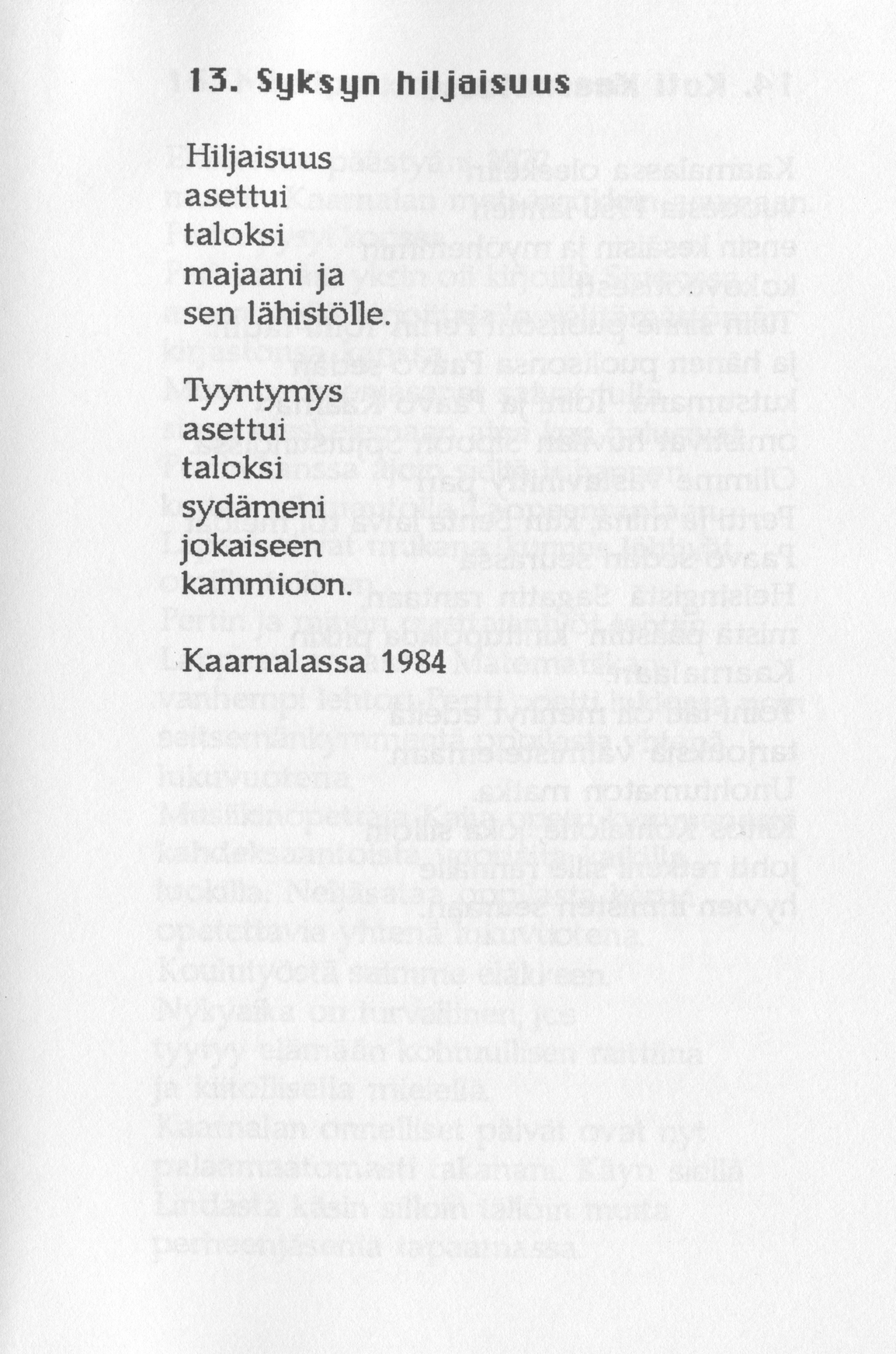 Scanned page 17 of Runoja Sipoosta, IV osa; complete transcript available below.