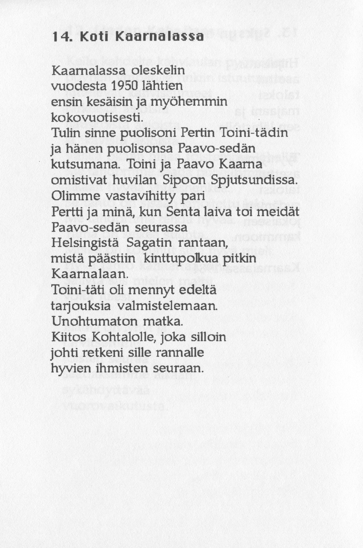 Scanned page 18 of Runoja Sipoosta, IV osa; complete transcript available below.