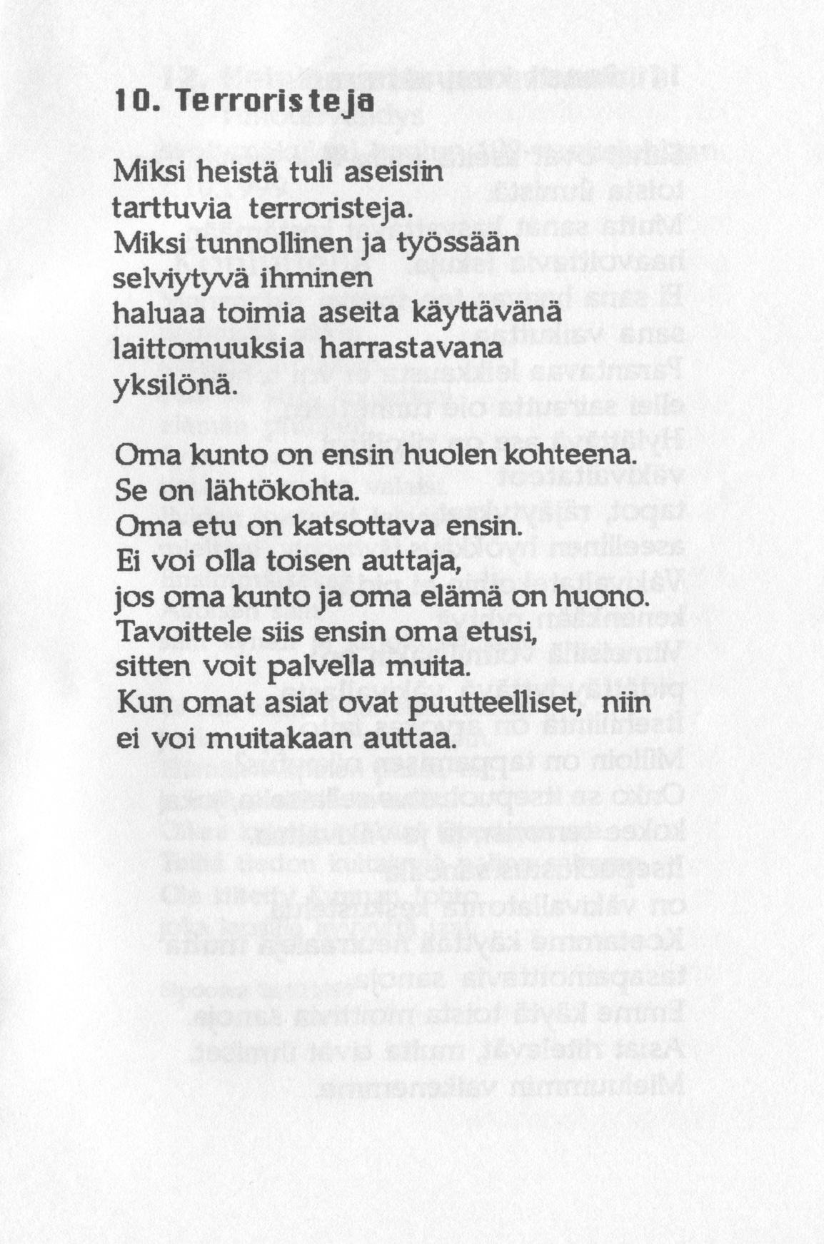 Scanned page 15 of Runoja Sipoosta, V osa; complete transcript available below.