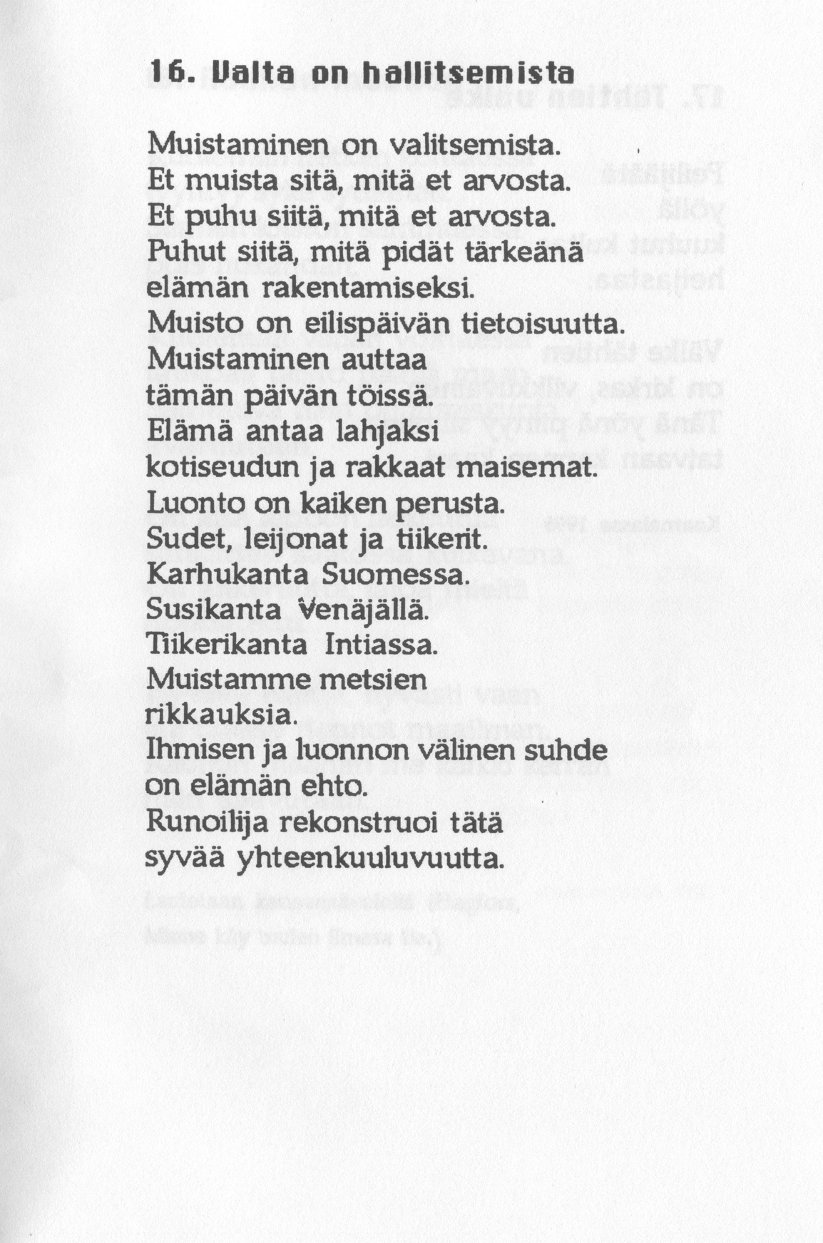 Scanned page 21 of Runoja Sipoosta, V osa; complete transcript available below.