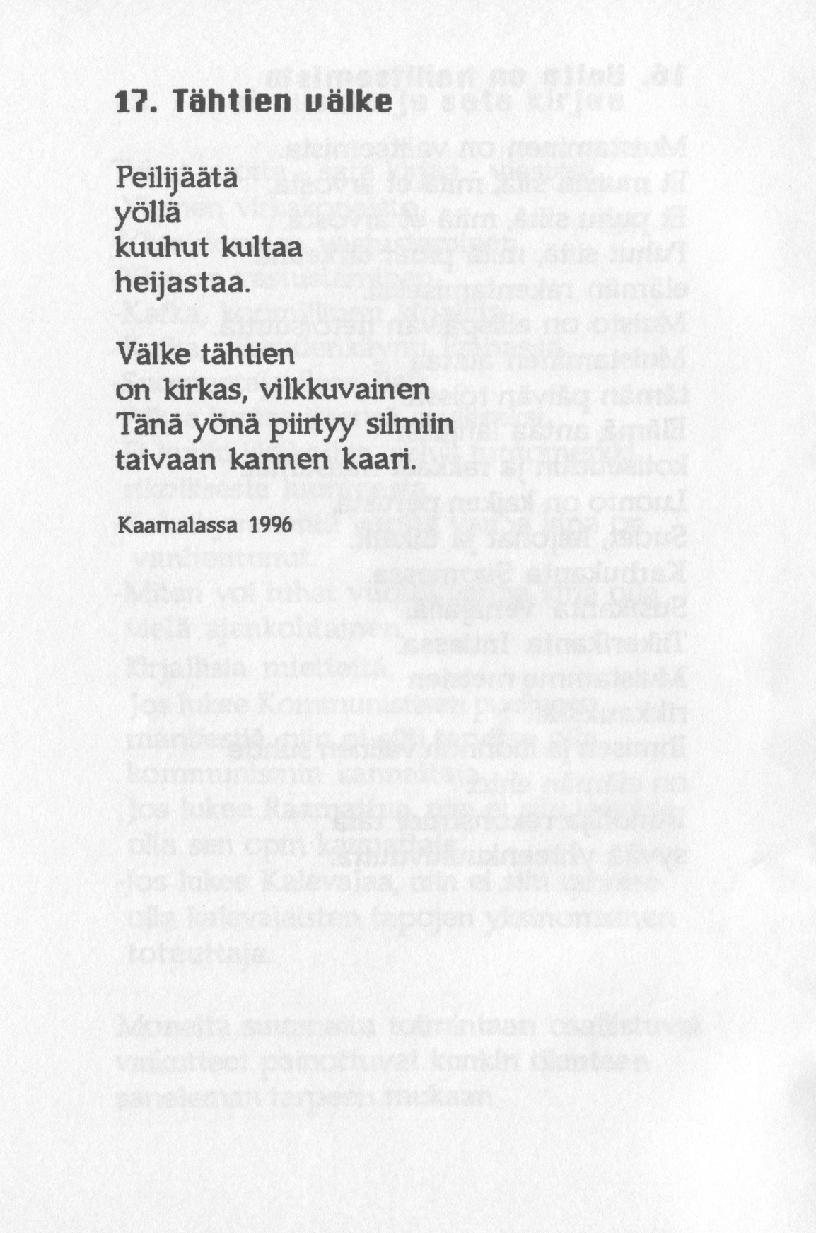 Scanned page 22 of Runoja Sipoosta, V osa; complete transcript available below.