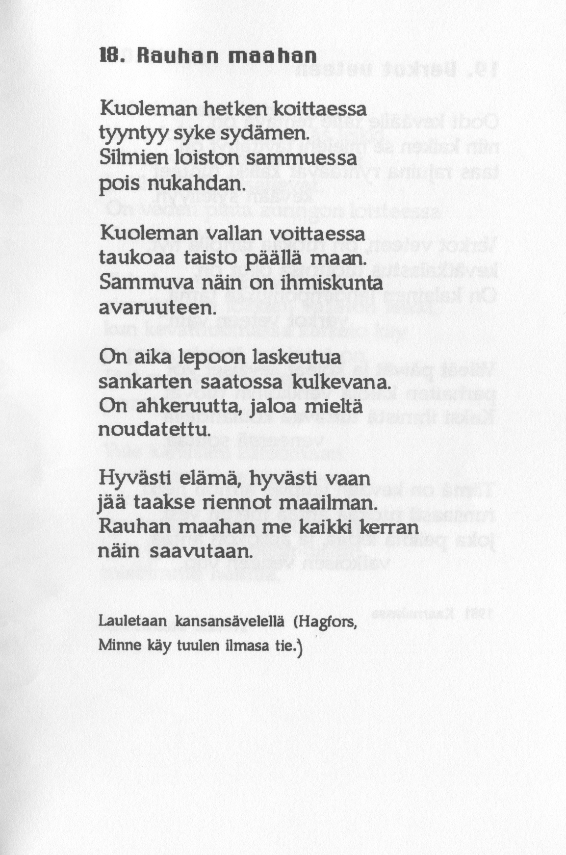 Scanned page 23 of Runoja Sipoosta, V osa; complete transcript available below.