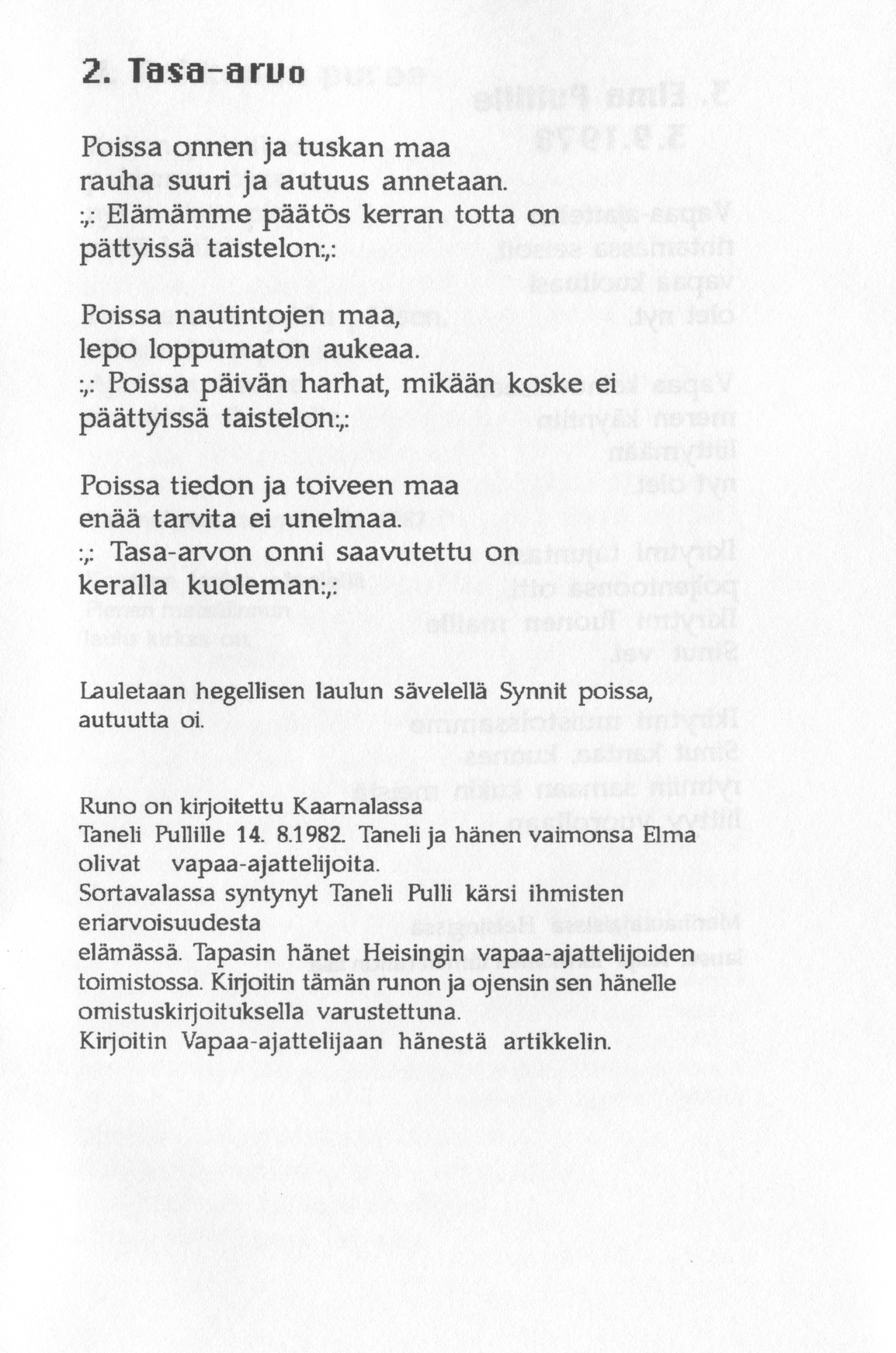 Scanned page 9 of Runoja Sipoosta, VI osa; complete transcript available below.