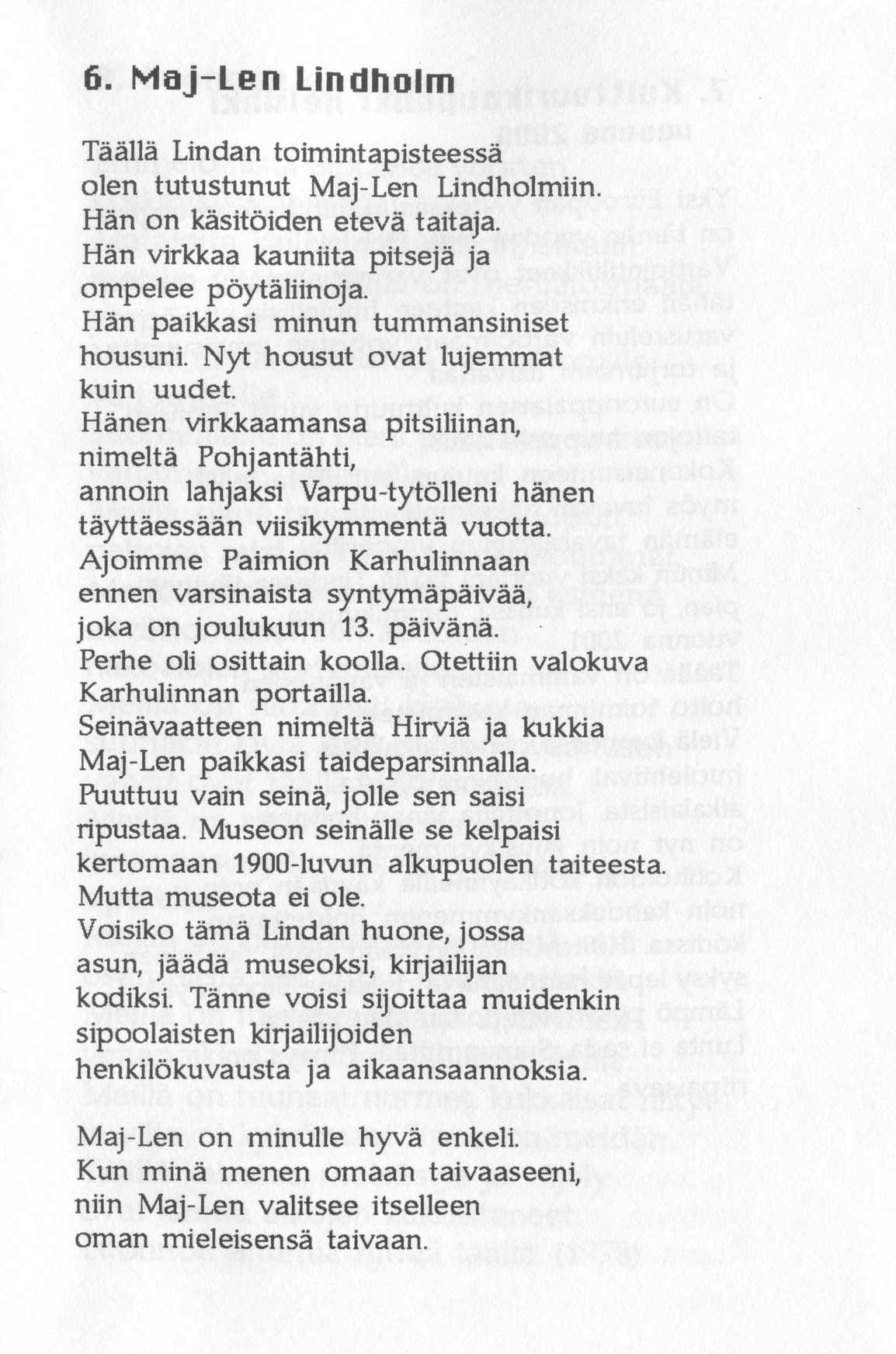Scanned page 13 of Runoja Sipoosta, VI osa; complete transcript available below.