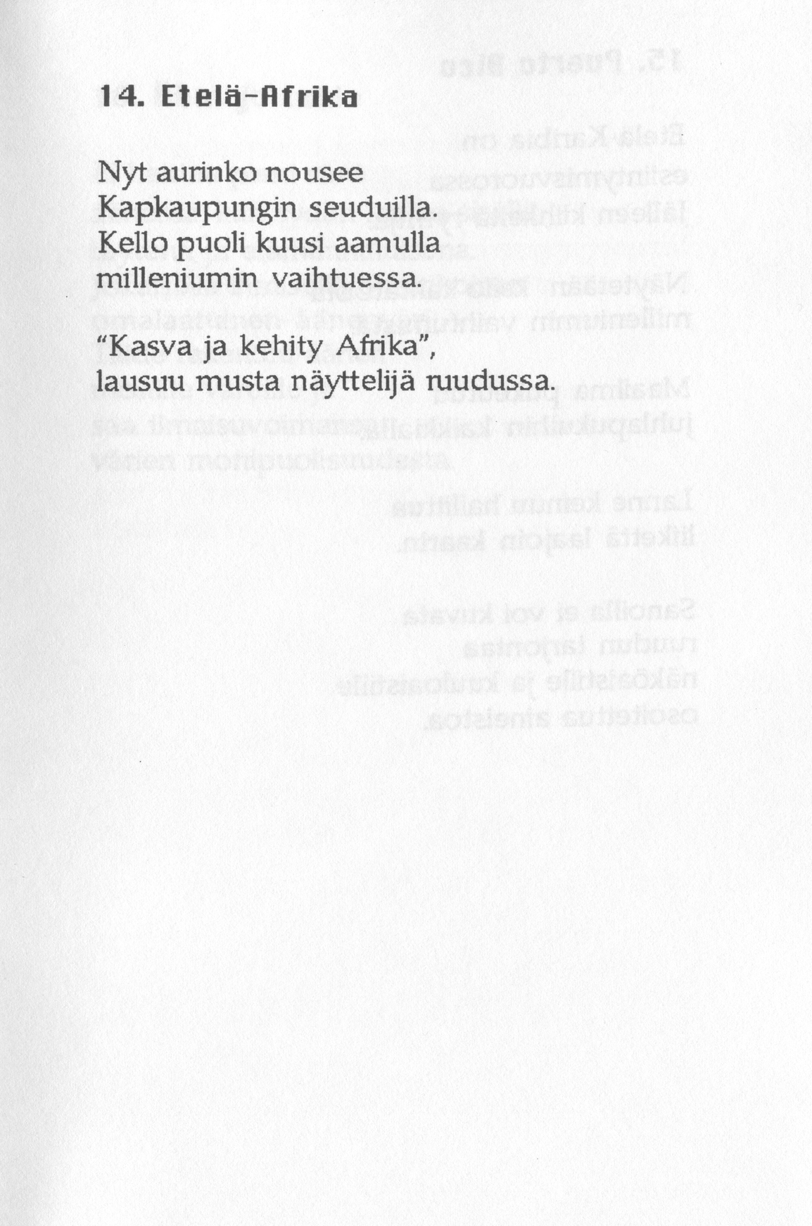 Scanned page 21 of Runoja Sipoosta, VI osa; complete transcript available below.