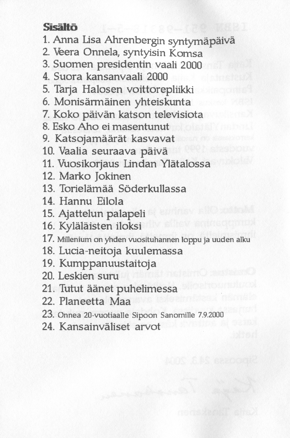 Scanned page 6 of Runoja Sipoosta, VII osa; complete transcript available below.