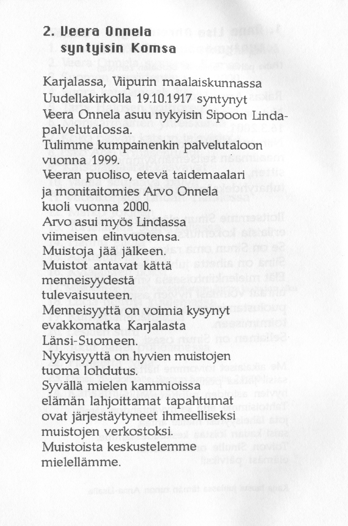 Scanned page 8 of Runoja Sipoosta, VII osa; complete transcript available below.