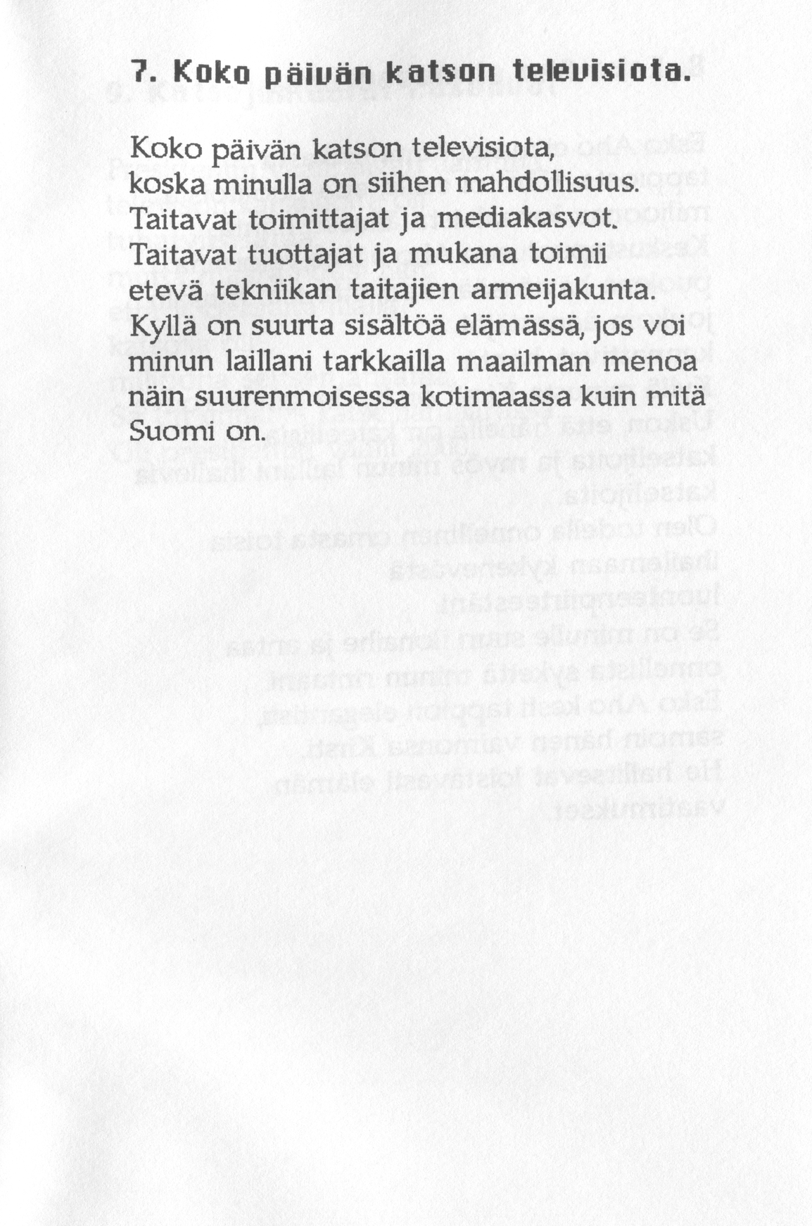 Scanned page 13 of Runoja Sipoosta, VII osa; complete transcript available below.