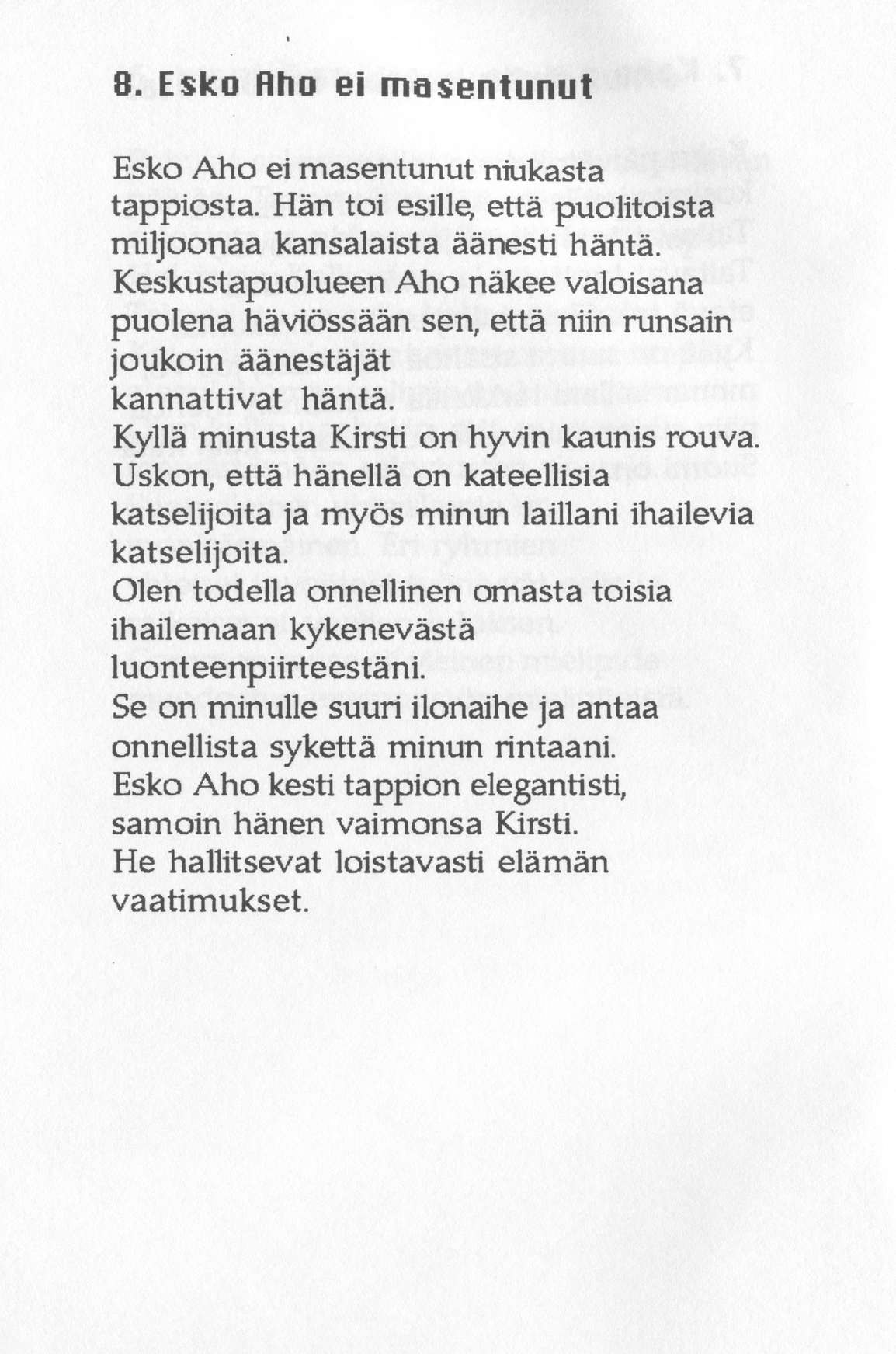 Scanned page 14 of Runoja Sipoosta, VII osa; complete transcript available below.