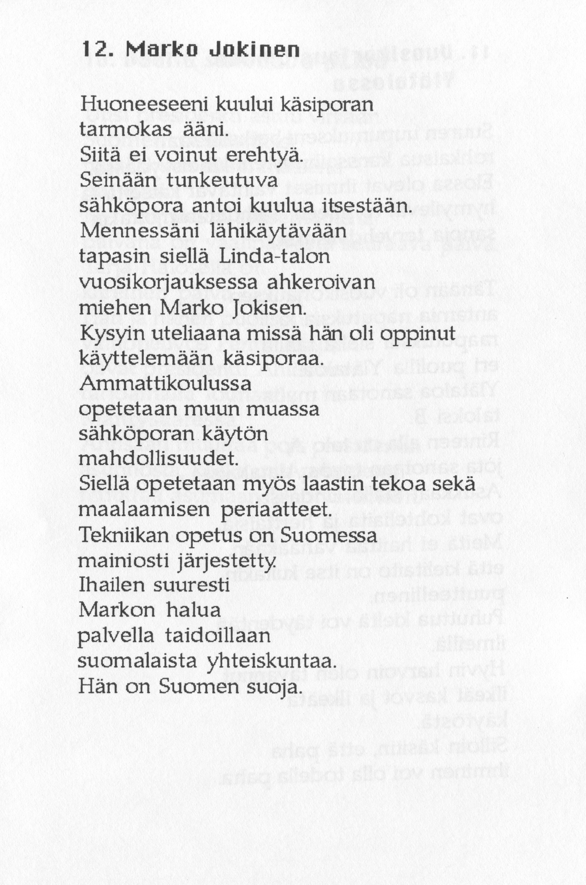 Scanned page 18 of Runoja Sipoosta, VII osa; complete transcript available below.