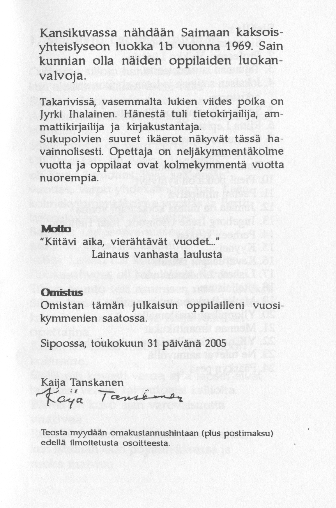 Scanned page 3 of Runoja Sipoosta, VIII osa; complete transcript available below.