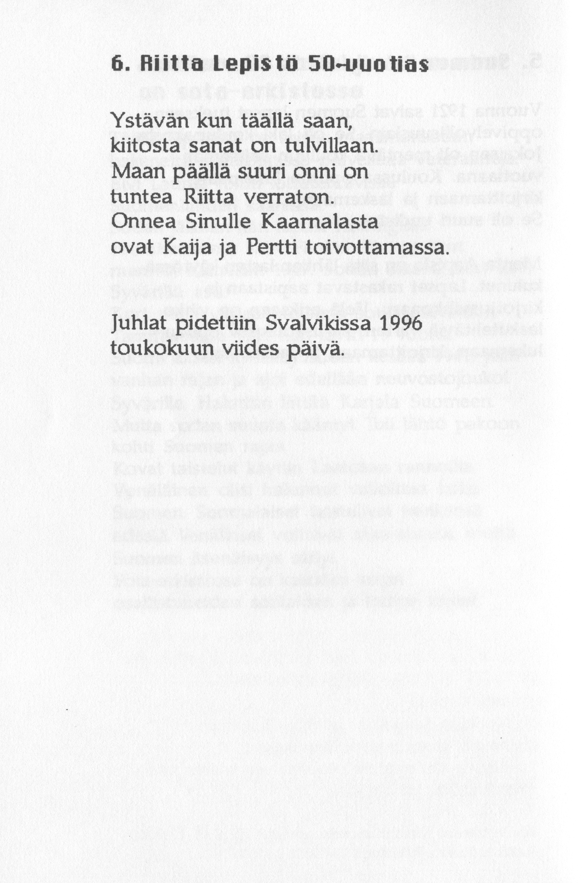 Scanned page 10 of Runoja Sipoosta, VIII osa; complete transcript available below.