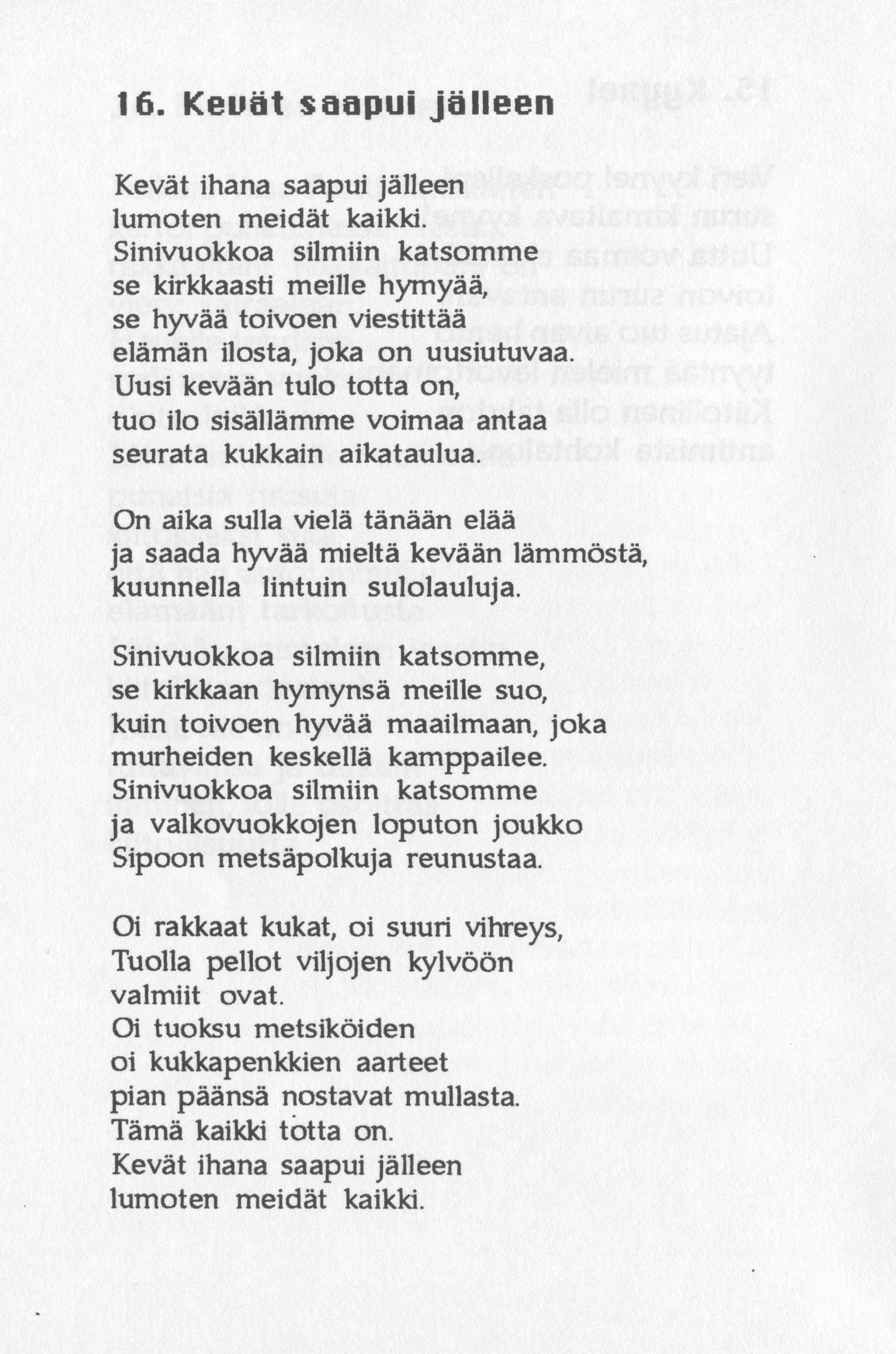 Scanned page 20 of Runoja Sipoosta, VIII osa; complete transcript available below.