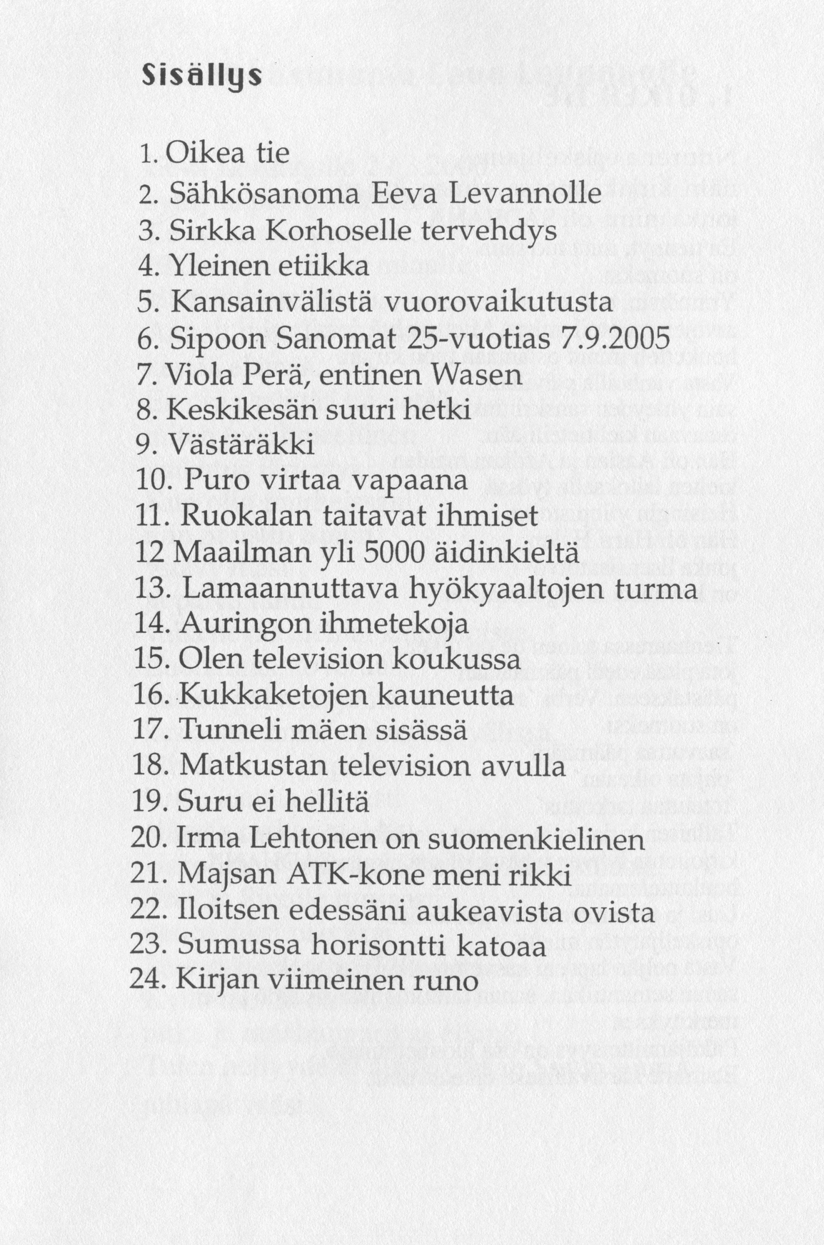 Scanned page 5 of Runoja Sipoosta, osa IX; complete transcript available below.