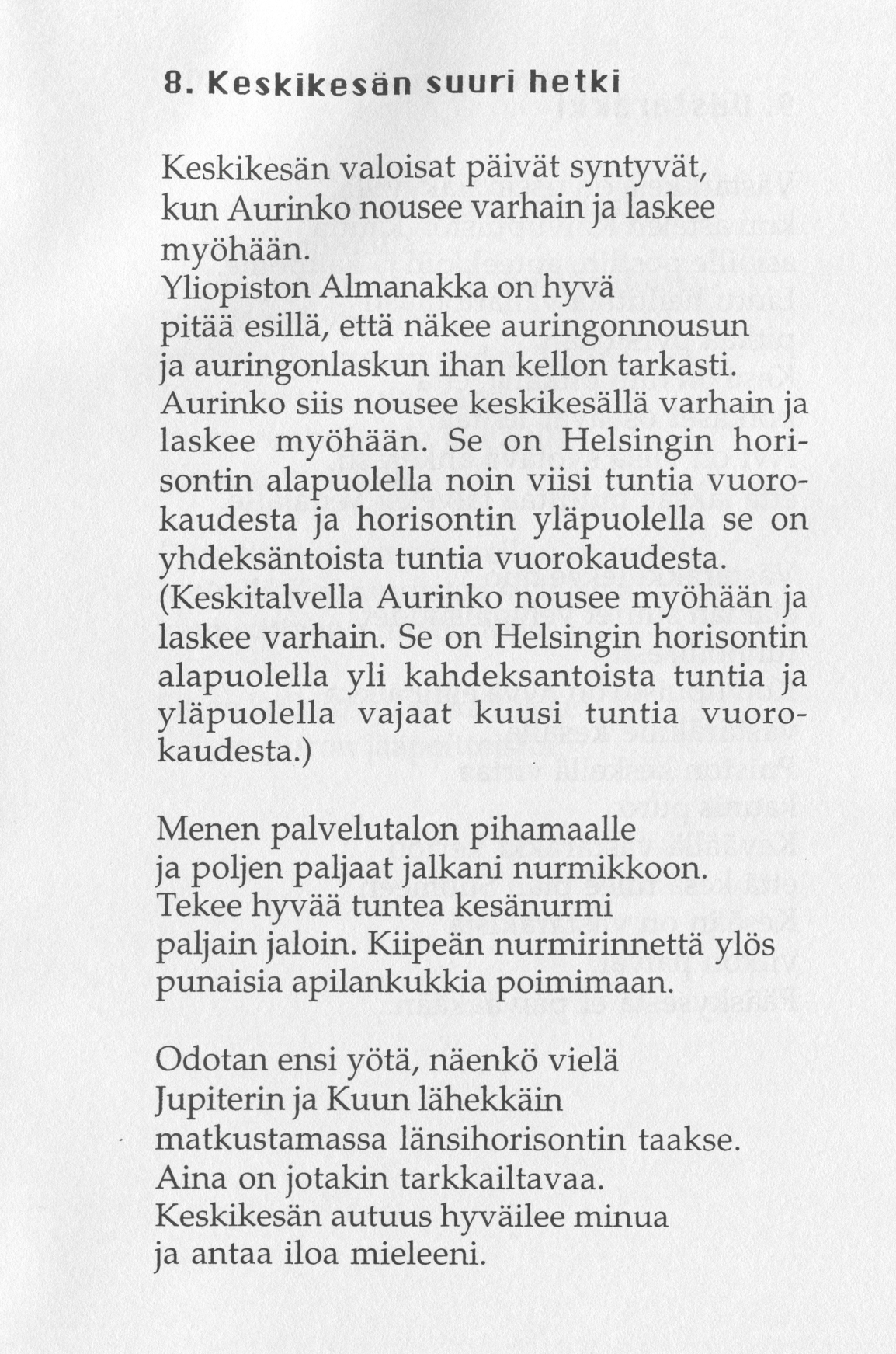 Scanned page 13 of Runoja Sipoosta, osa IX; complete transcript available below.