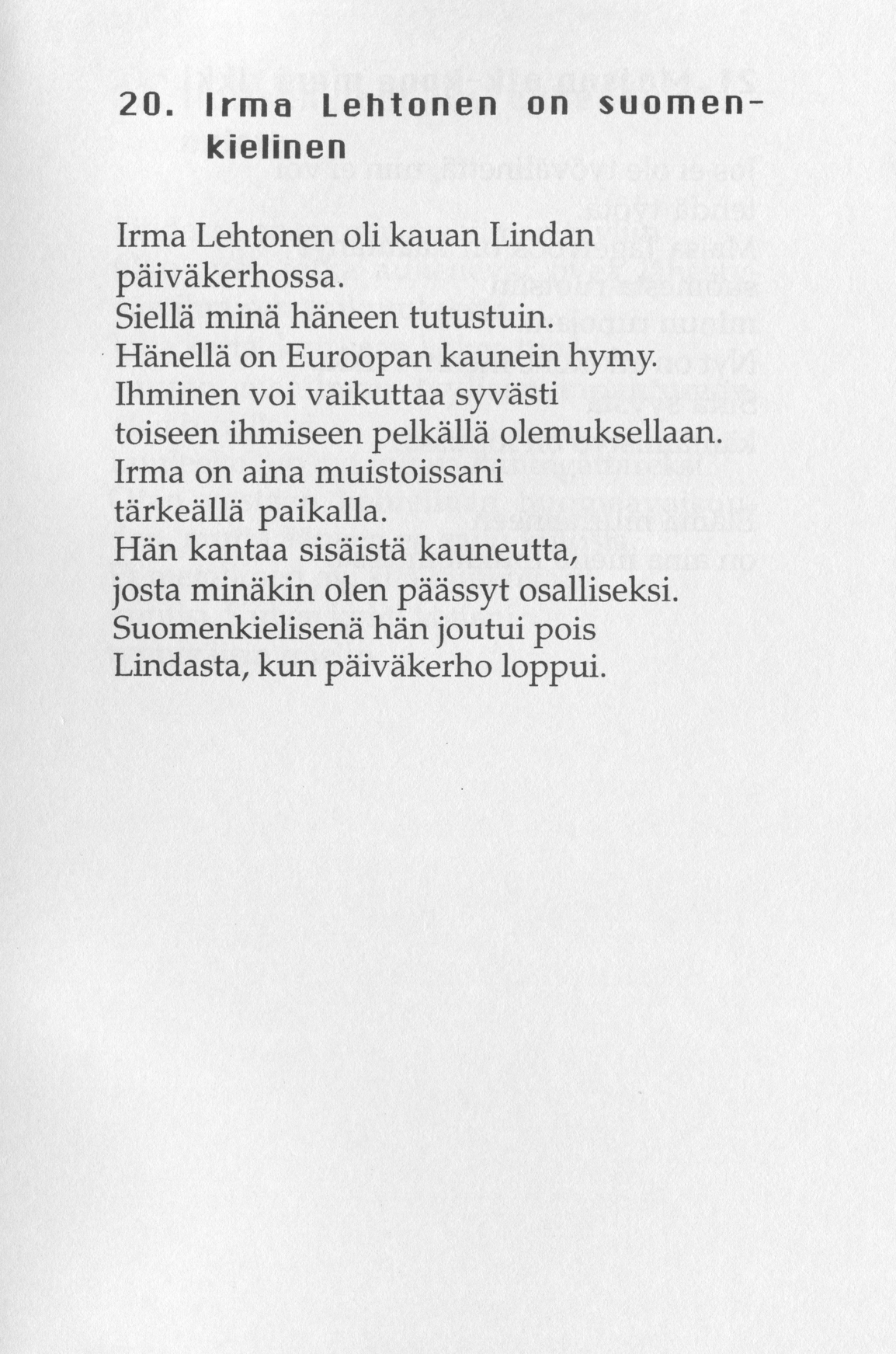 Scanned page 25 of Runoja Sipoosta, osa IX; complete transcript available below.
