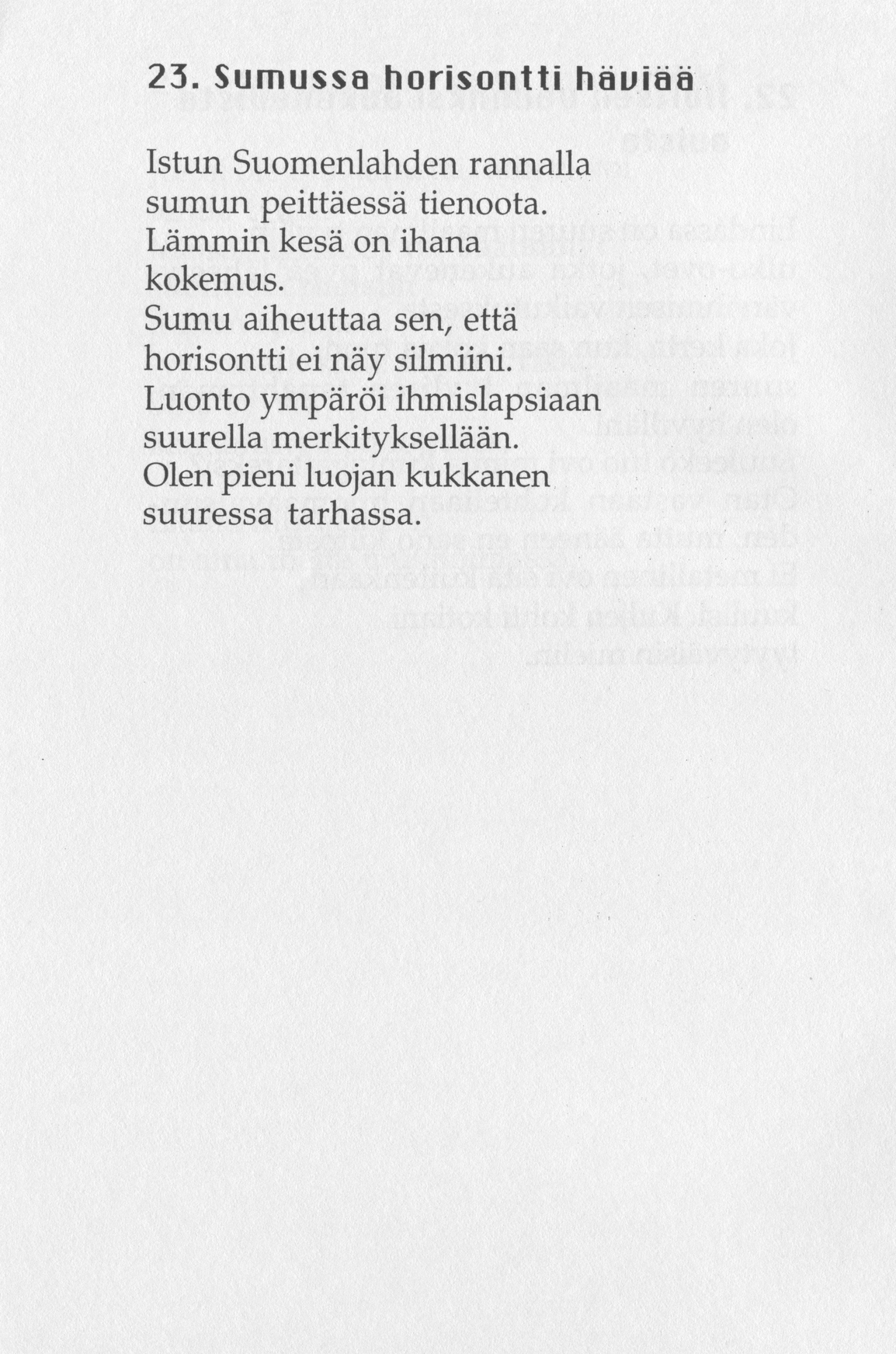 Scanned page 28 of Runoja Sipoosta, osa IX; complete transcript available below.