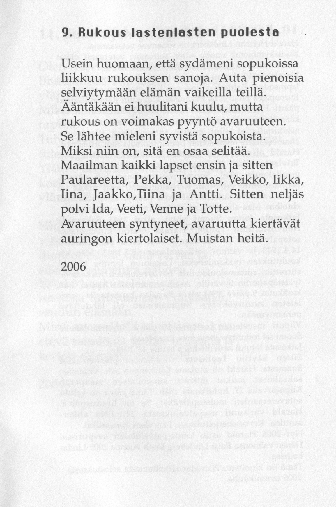 Scanned page 15 of Runoja Sipoosta, osa X; complete transcript available below.