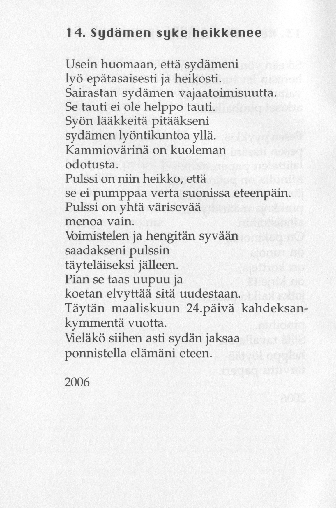 Scanned page 20 of Runoja Sipoosta, osa X; complete transcript available below.