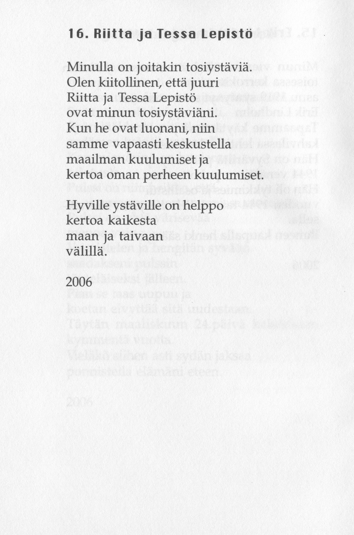 Scanned page 22 of Runoja Sipoosta, osa X; complete transcript available below.