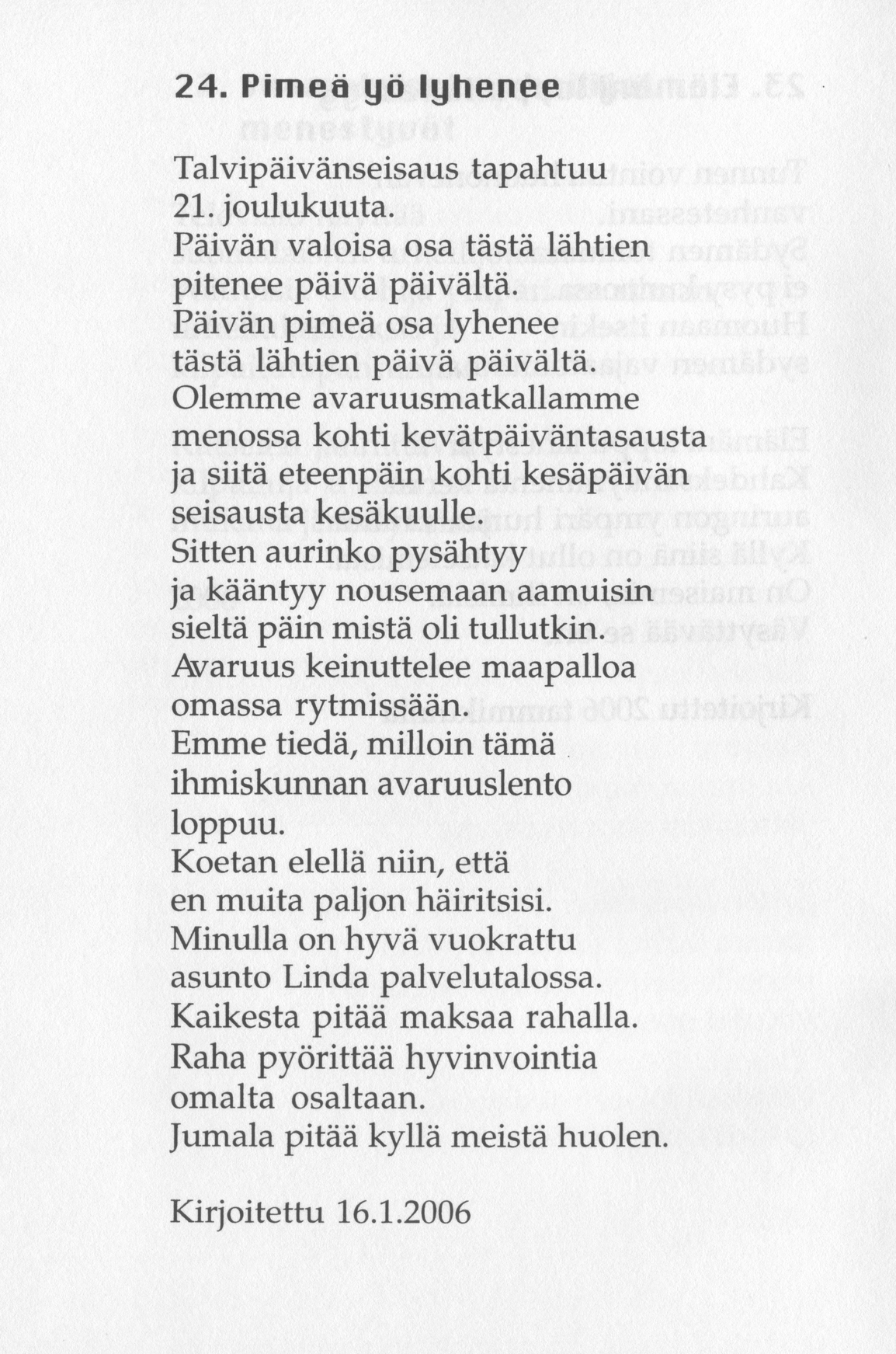 Scanned page 30 of Runoja Sipoosta, osa X; complete transcript available below.