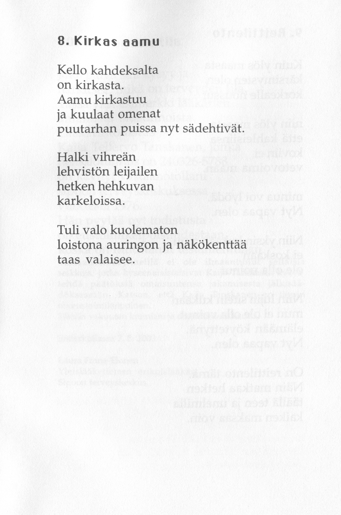 Scanned page 13 of Runoja Sipoosta, osa XI; complete transcript available below.